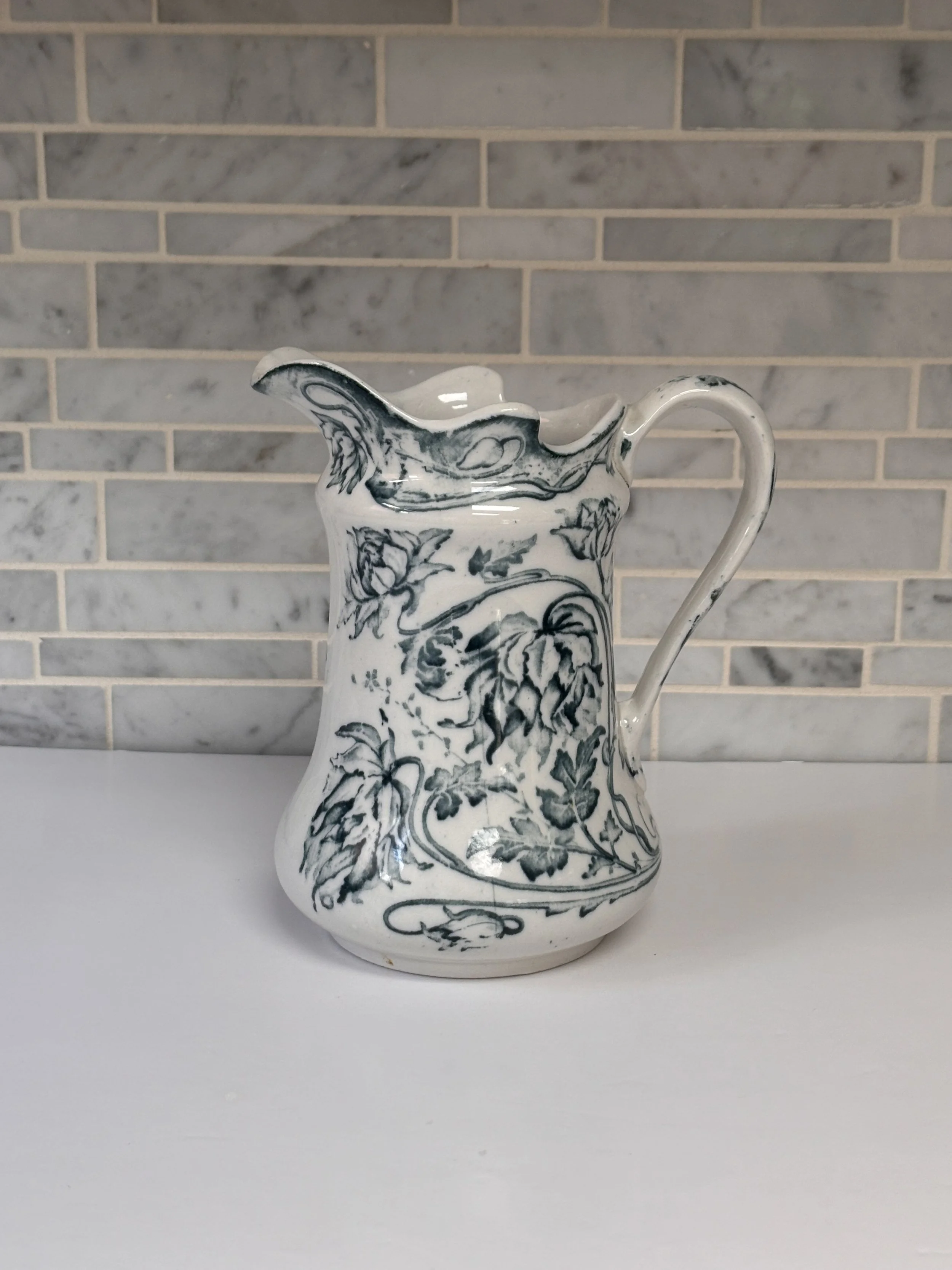 Antique Colonial Pottery Togo Small Pitcher Stoke England
