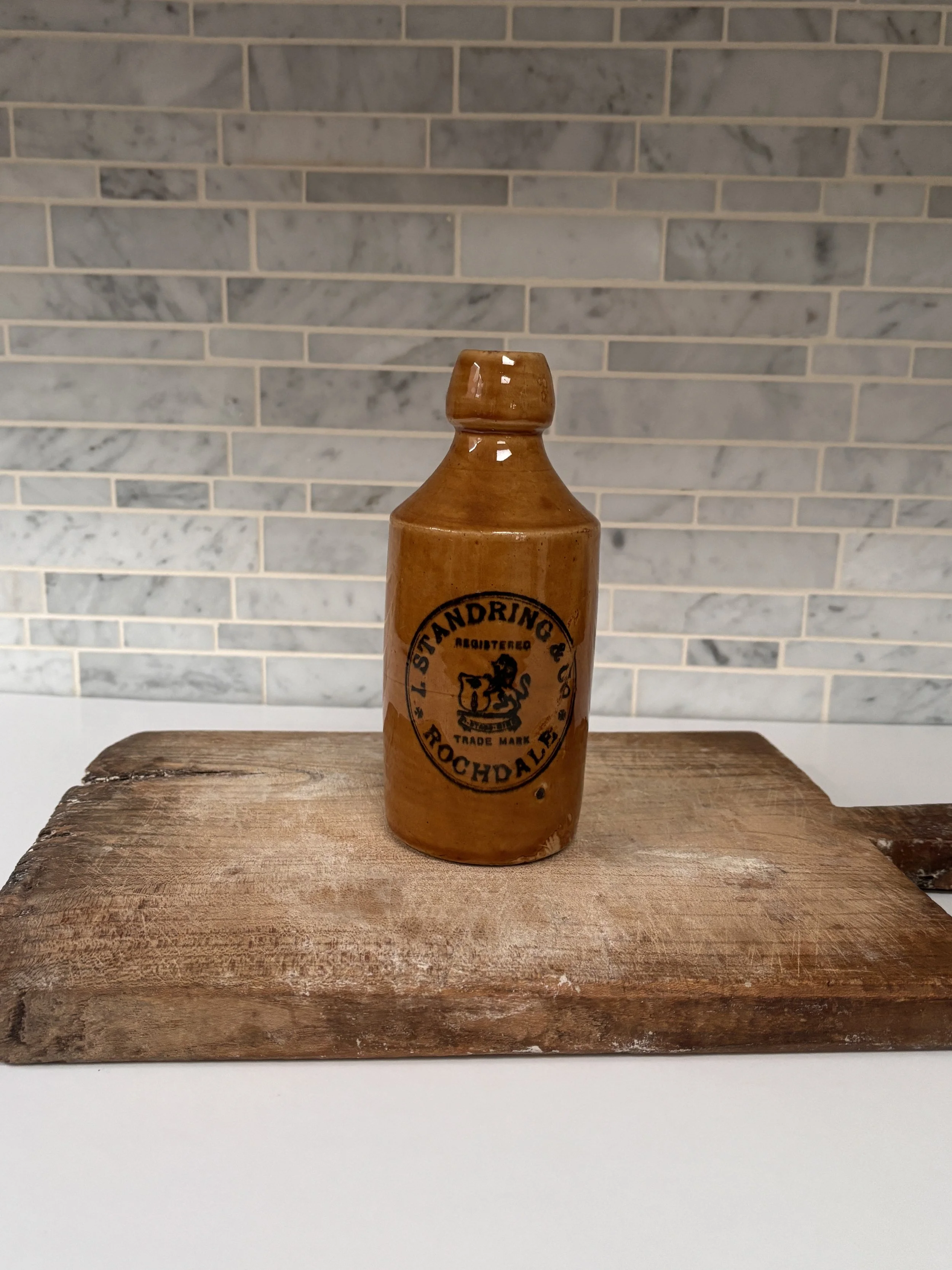 Antique English Stoneware Ginger Beer Bottle