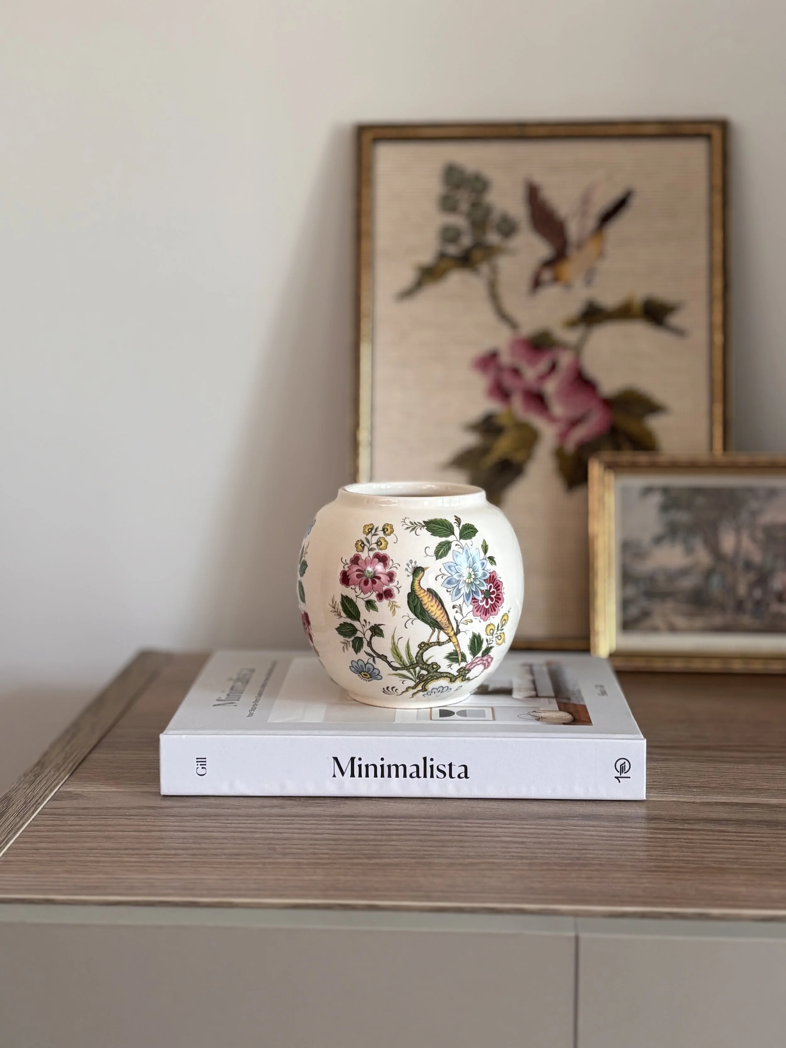 Vintage Sadler Ginger Jar With Floral Motifs