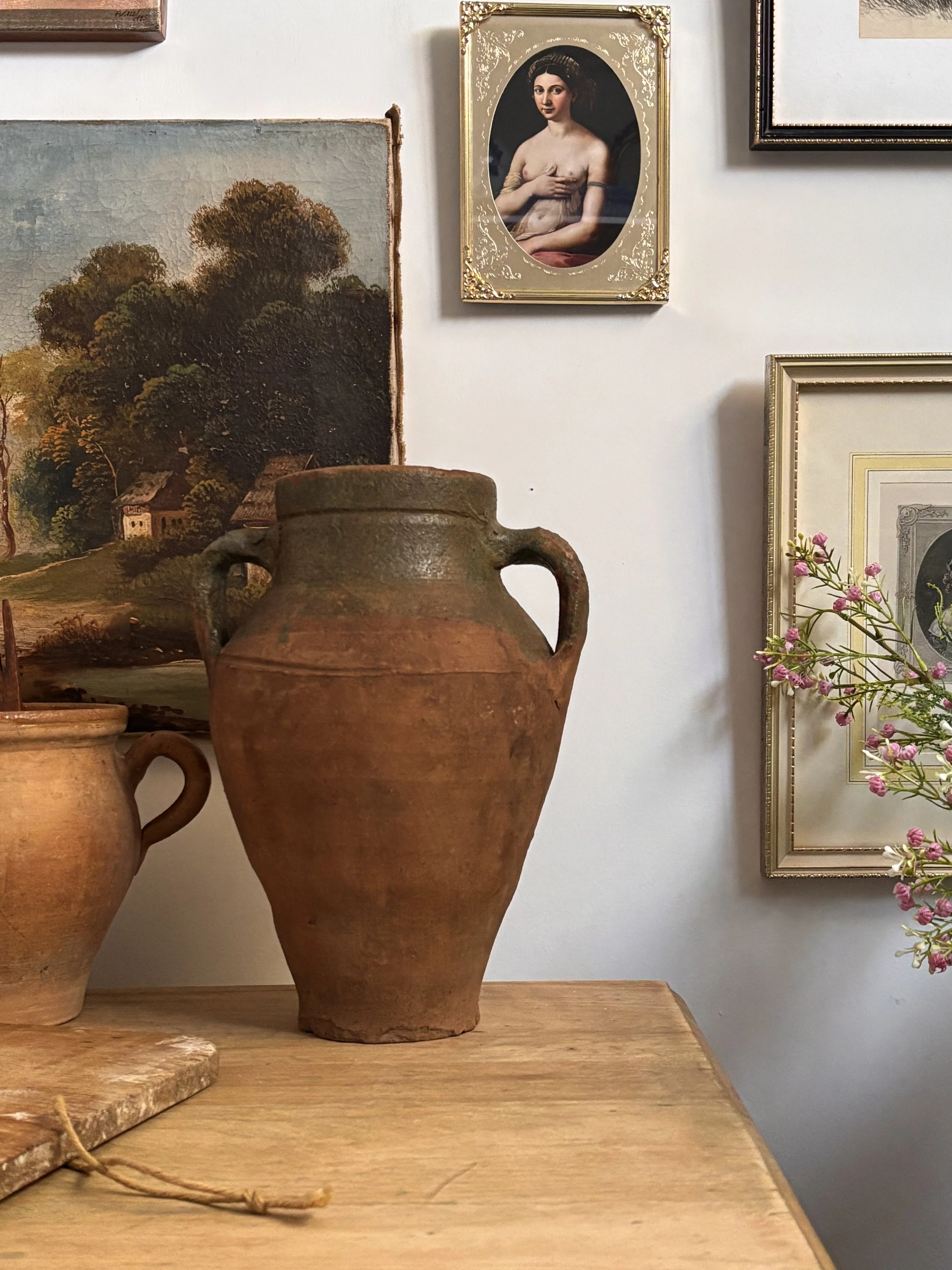 Vintage Primitive Turkish Clay Pot