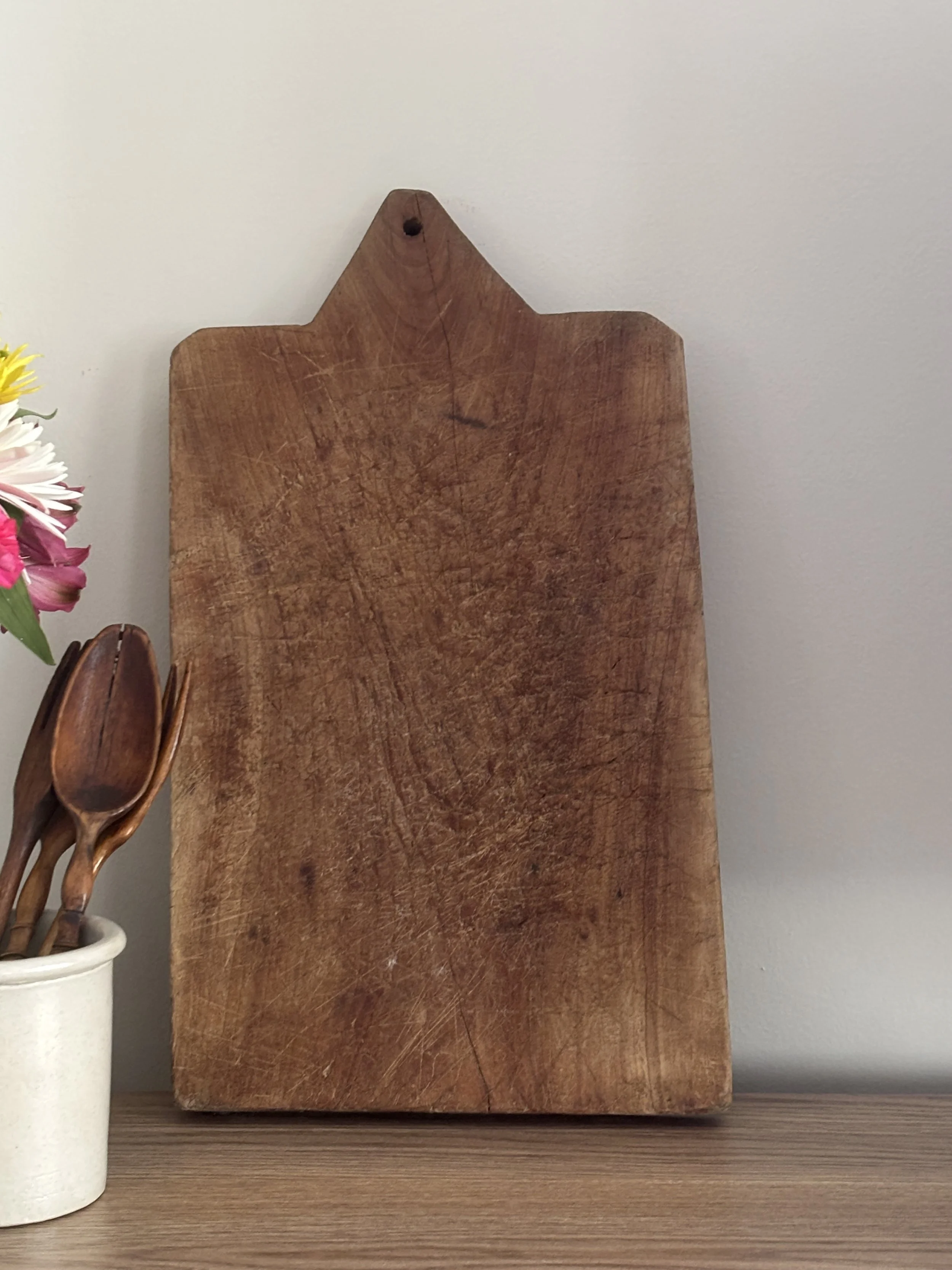 Antique French Wood Bread Board