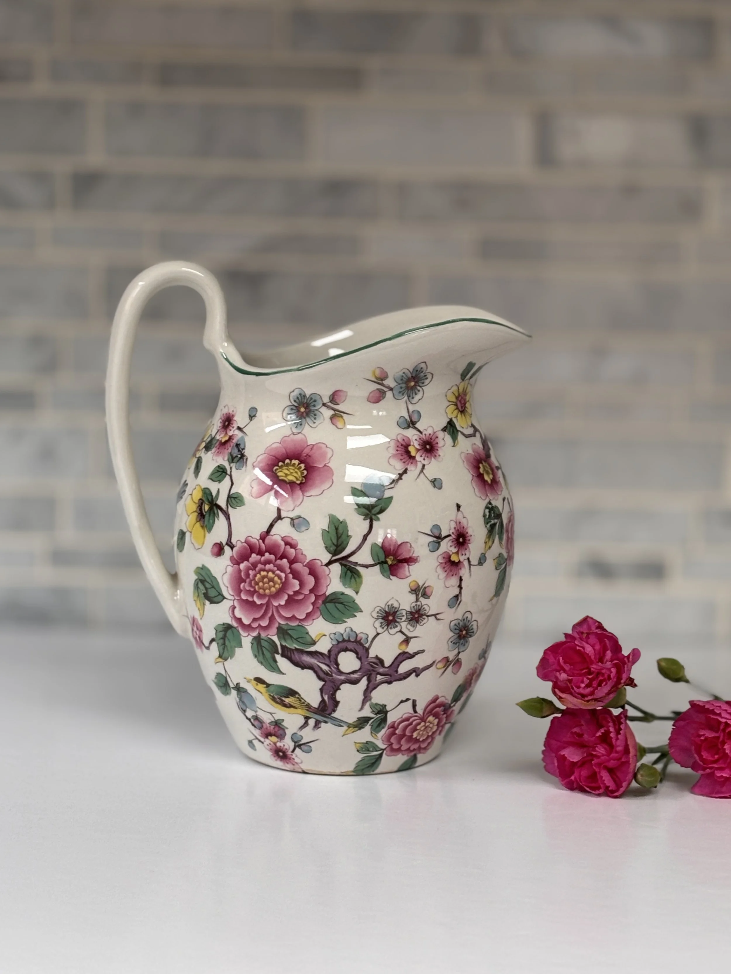 ANTIQUE OLD FOLEY, JAMES KENT DAIRY PITCHER | STAFFORDSHIRE ENGLAND