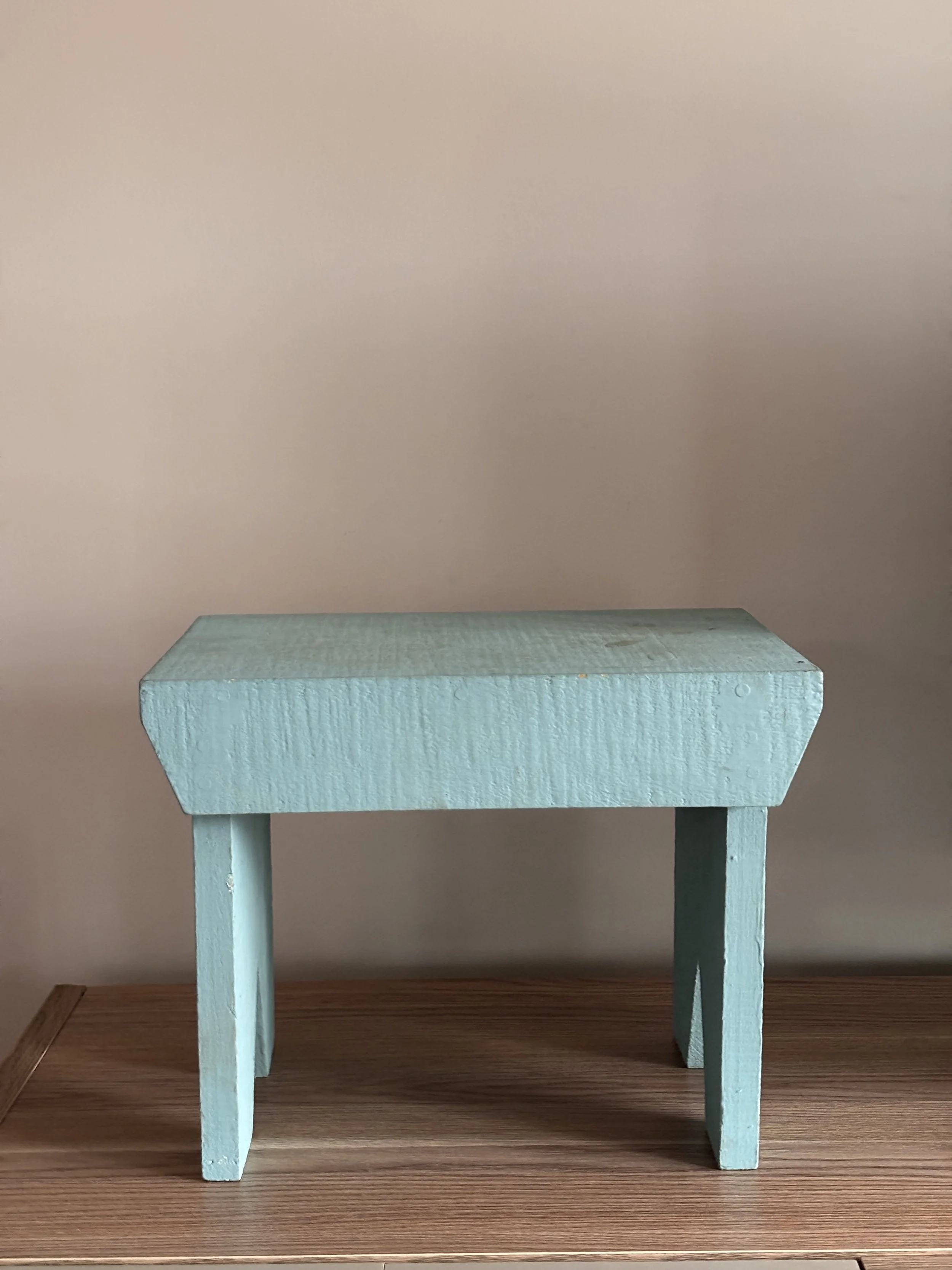 Vintage Painted Wood Stool