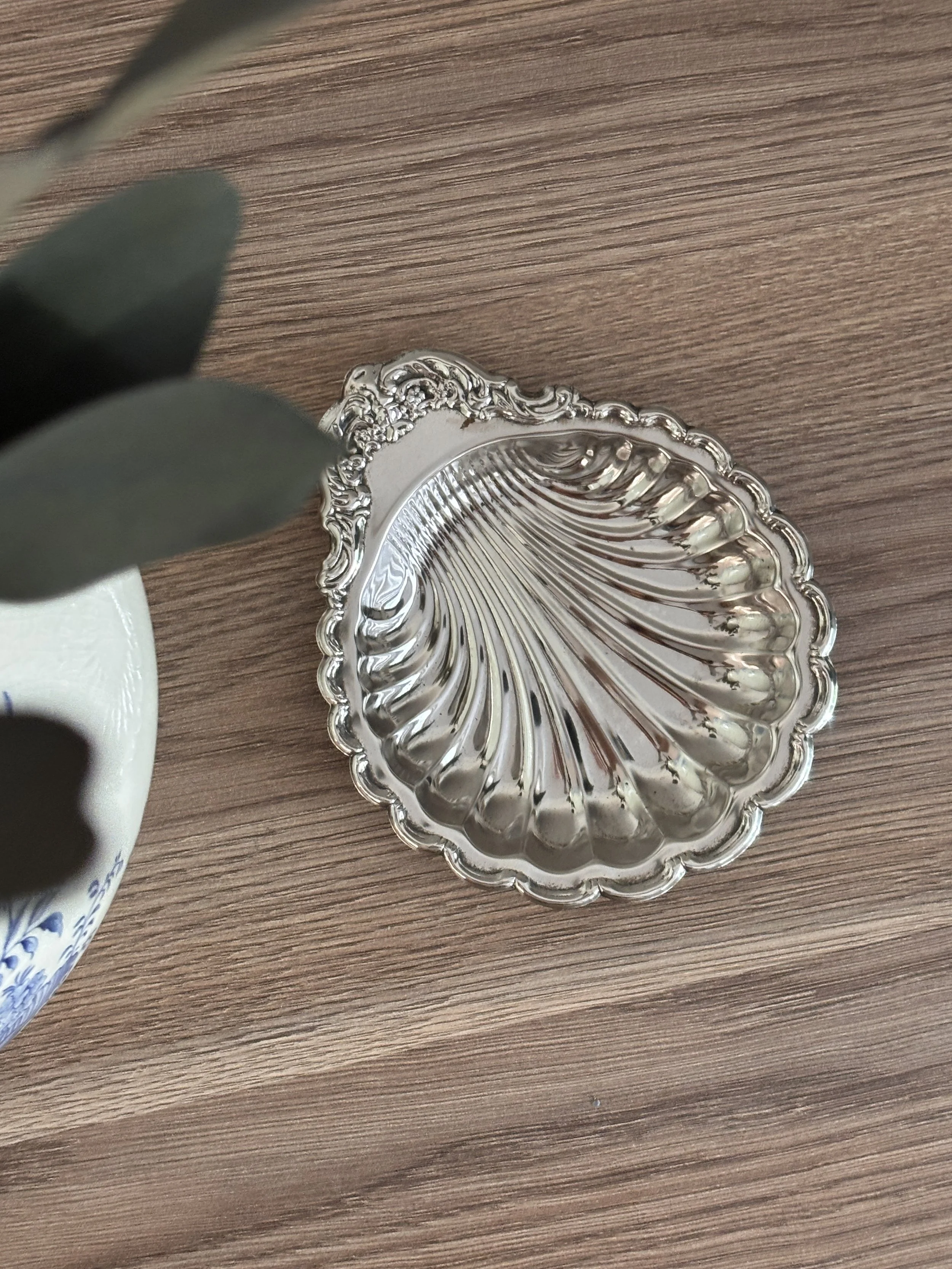 Vintage Silver Plated Scallop Shell Dish