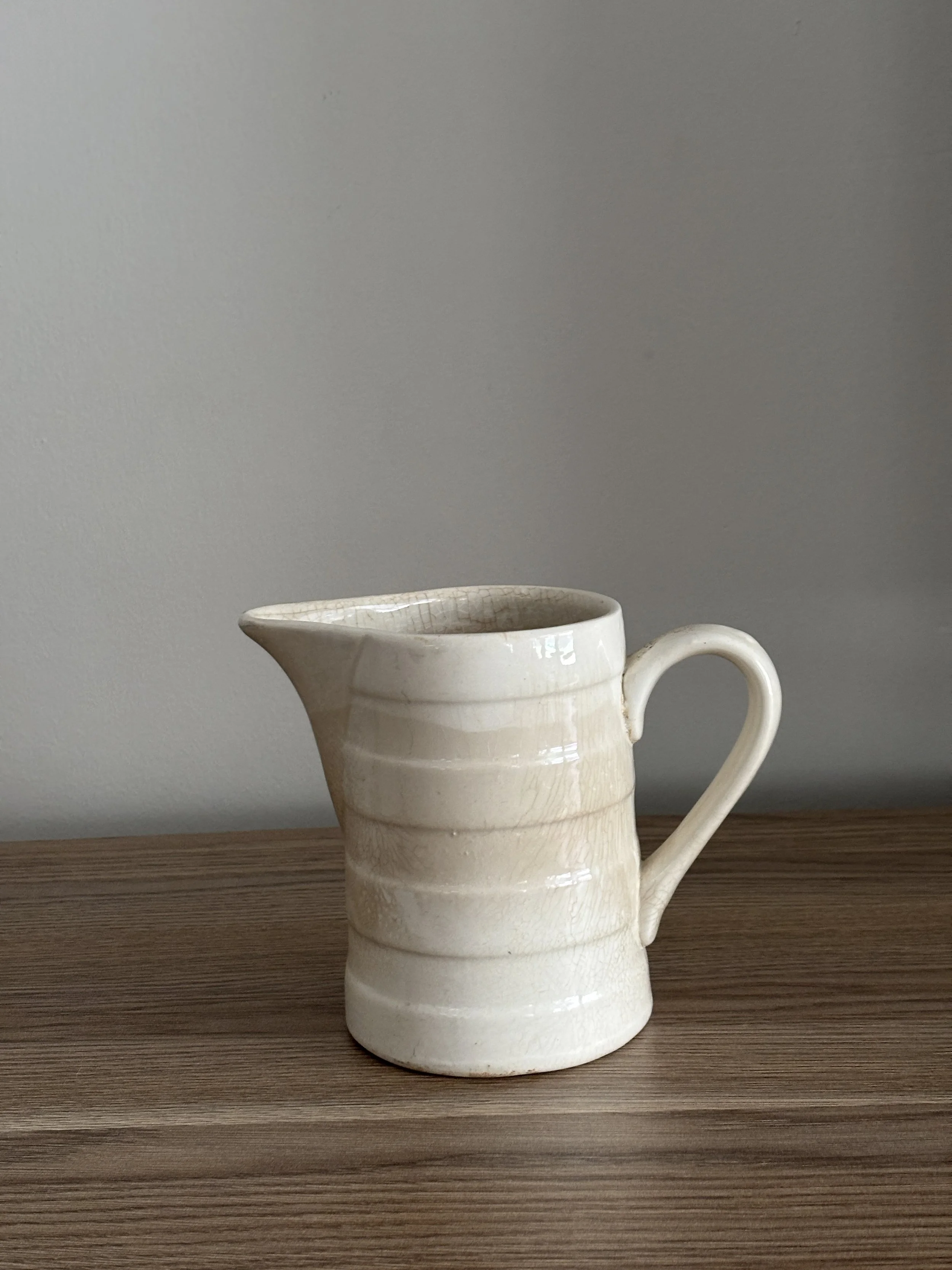 Antique Belgium Ironstone Pitcher