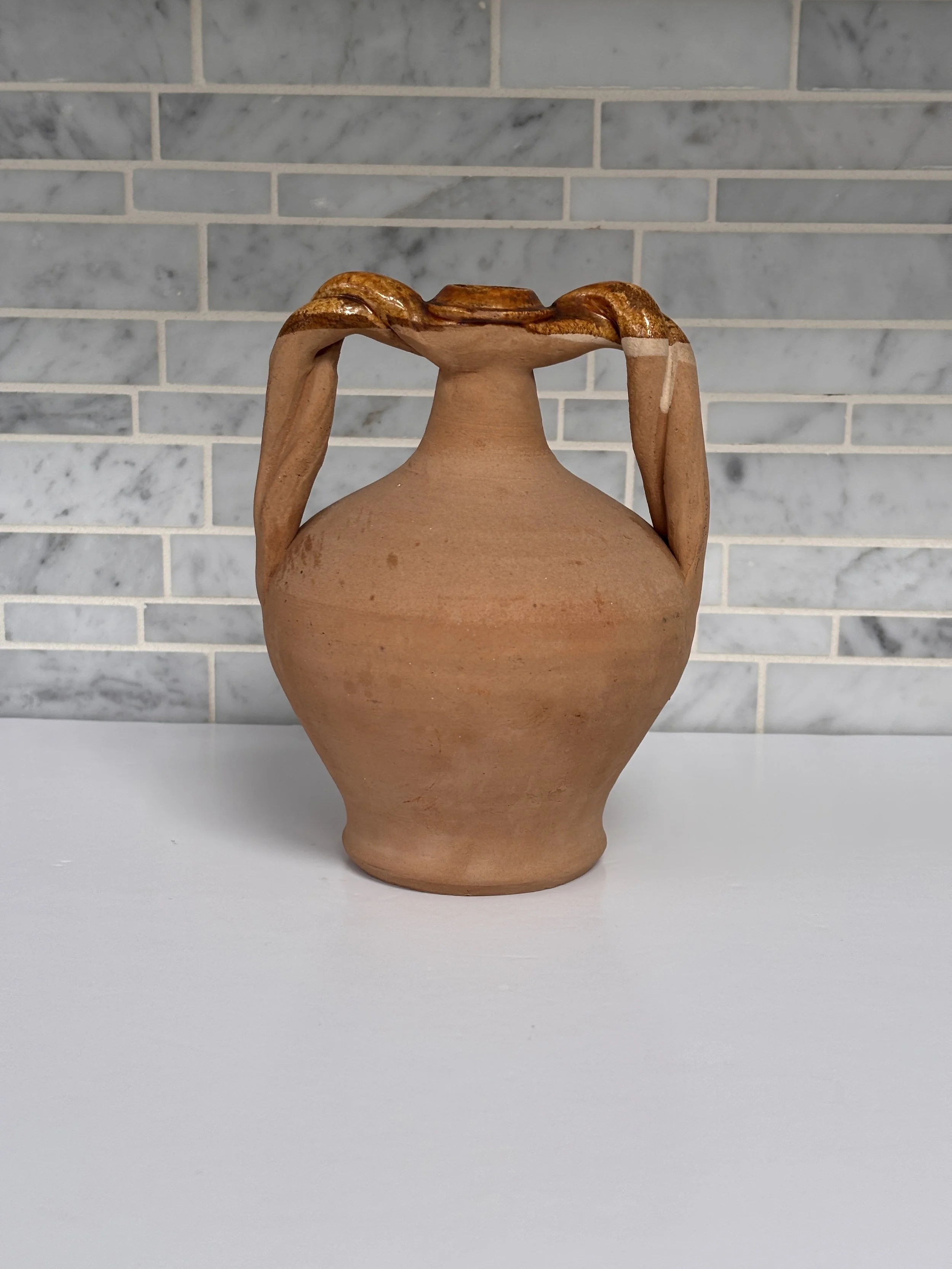 Vintage Terracotta Amphora Vase