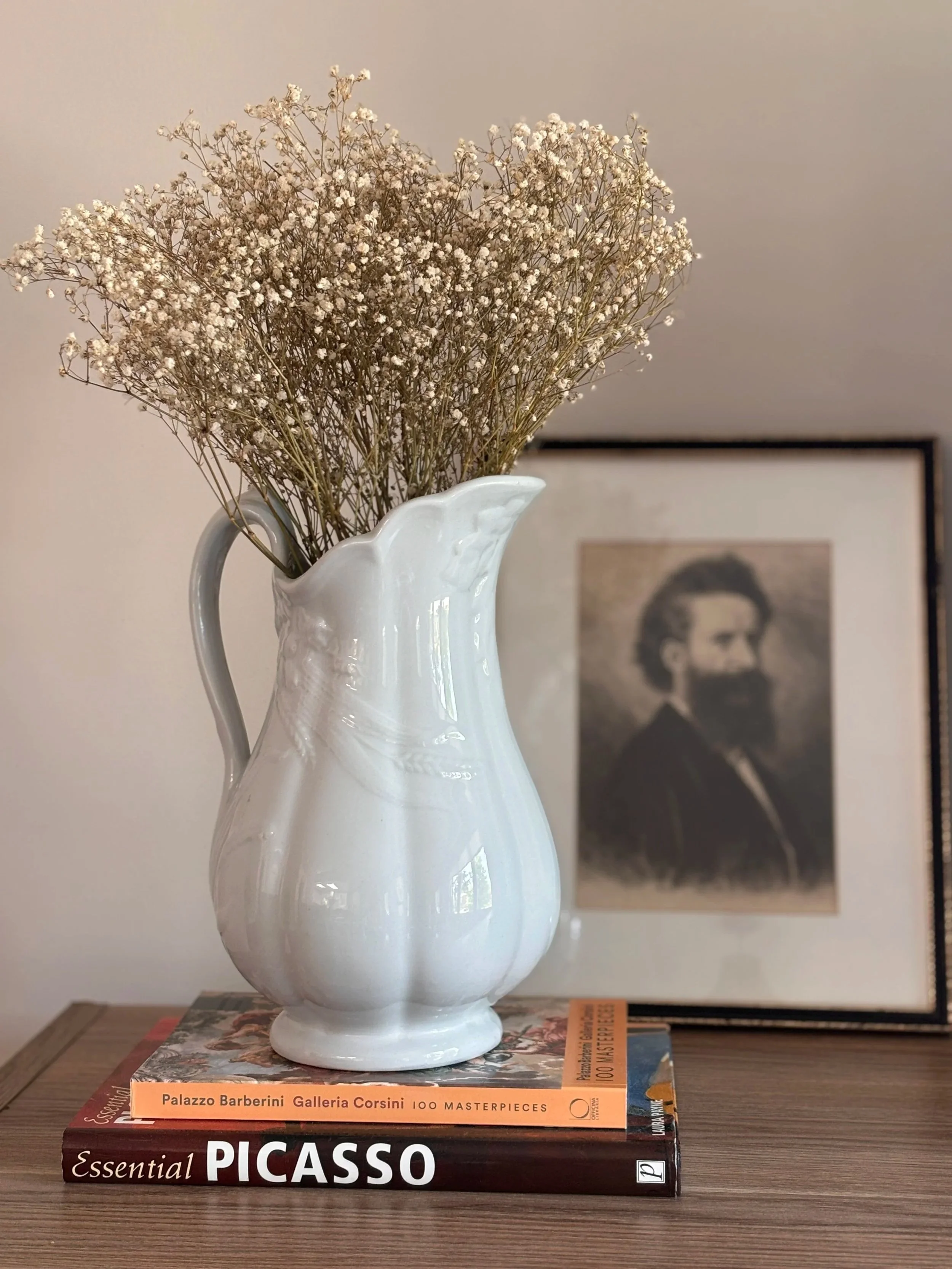 Large Antique English Ironstone Pitcher | J & G Meakin