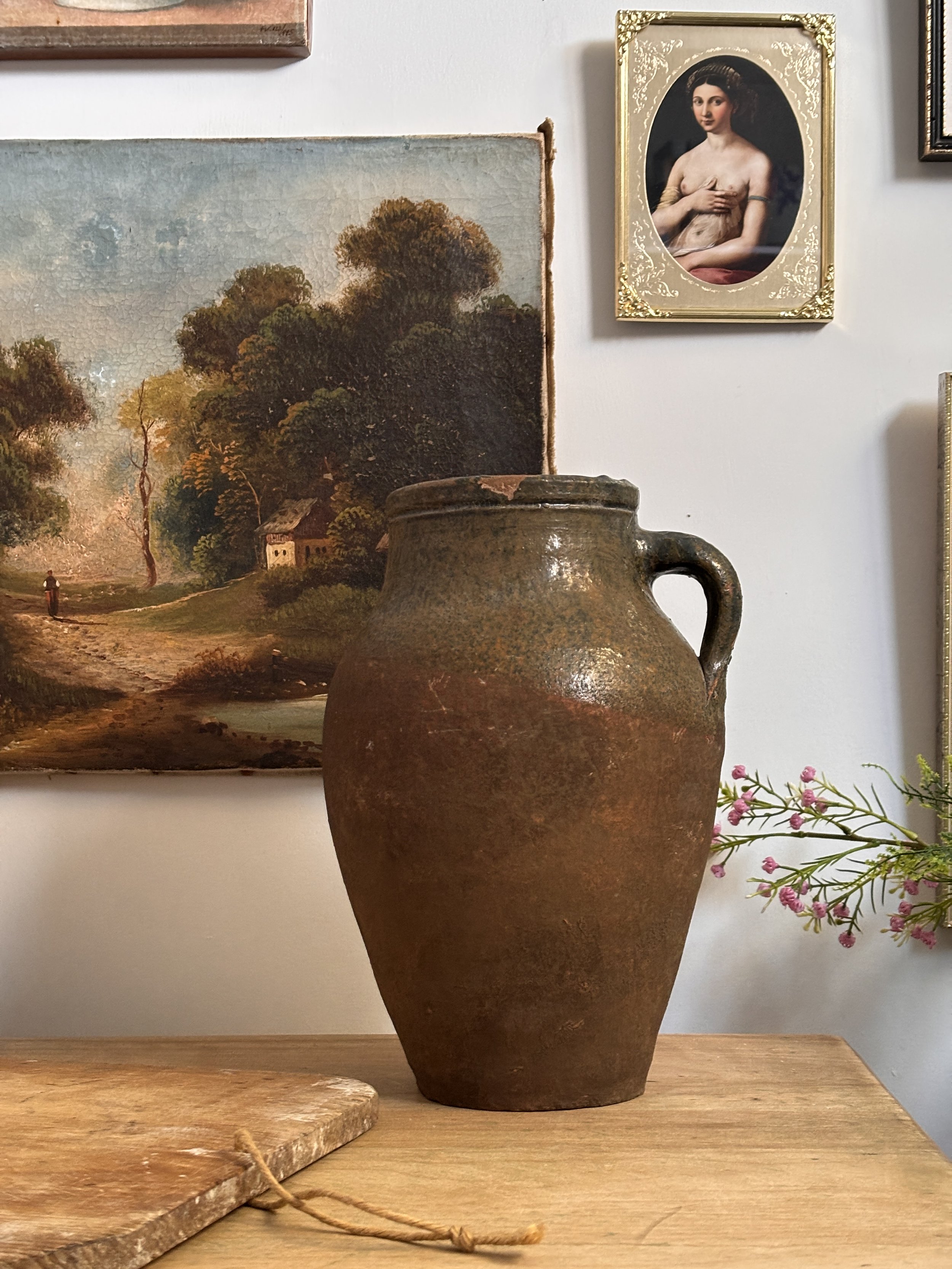 Vintage Primitive Turkish Clay Pot