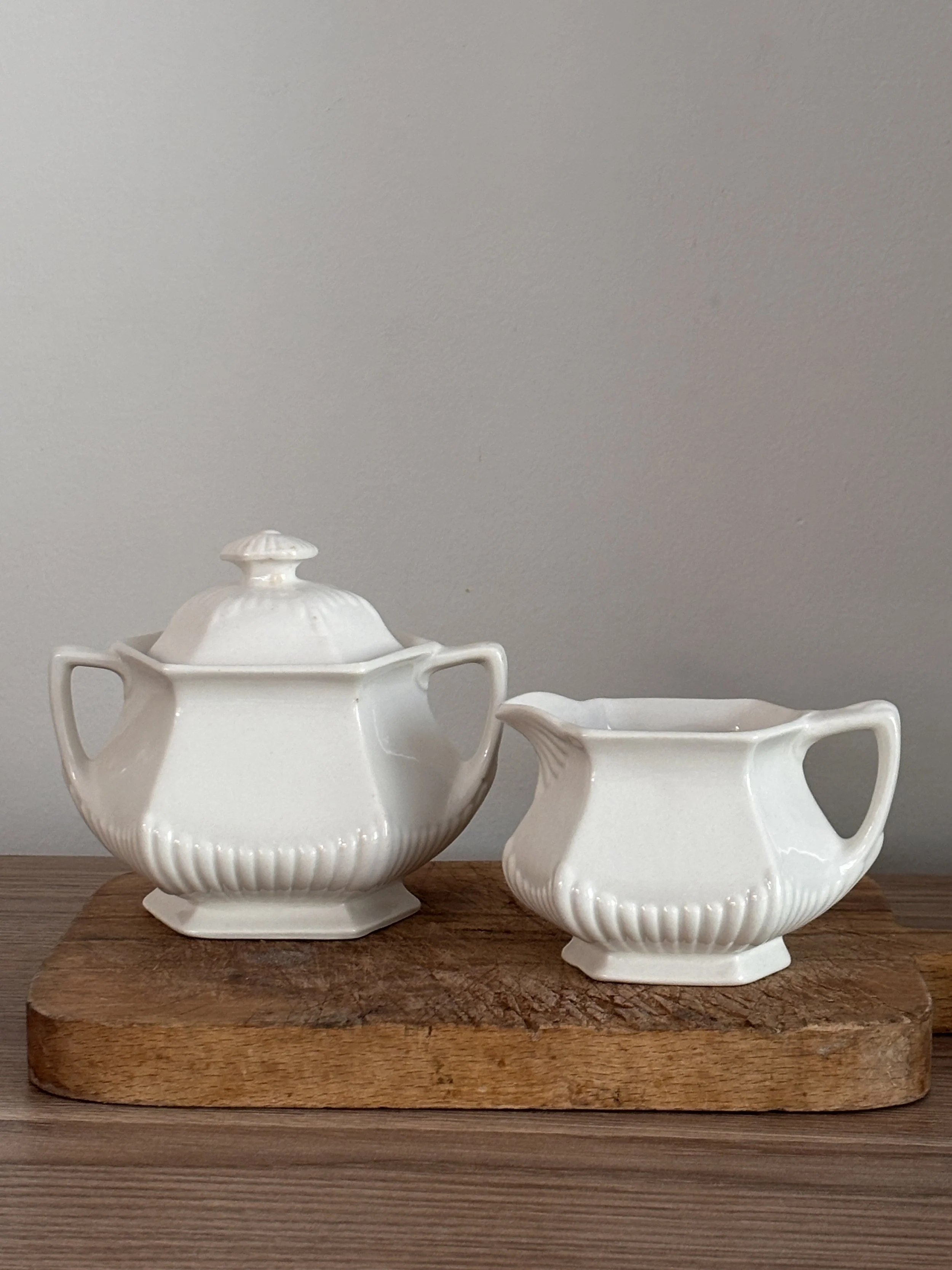 Antique Wm Adams & Sons " Empress Milk and Sugar Set