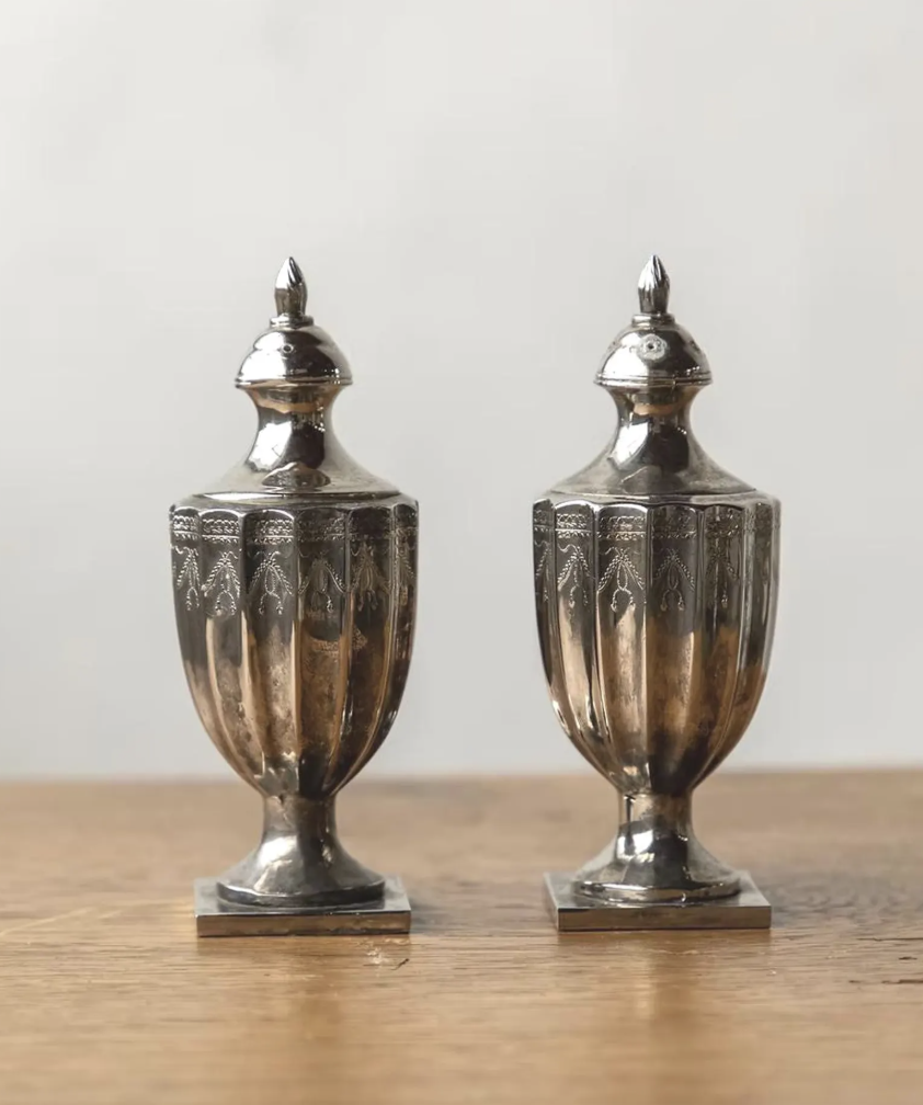 Vintage Godinger Silver Salt and Pepper Shaker Set