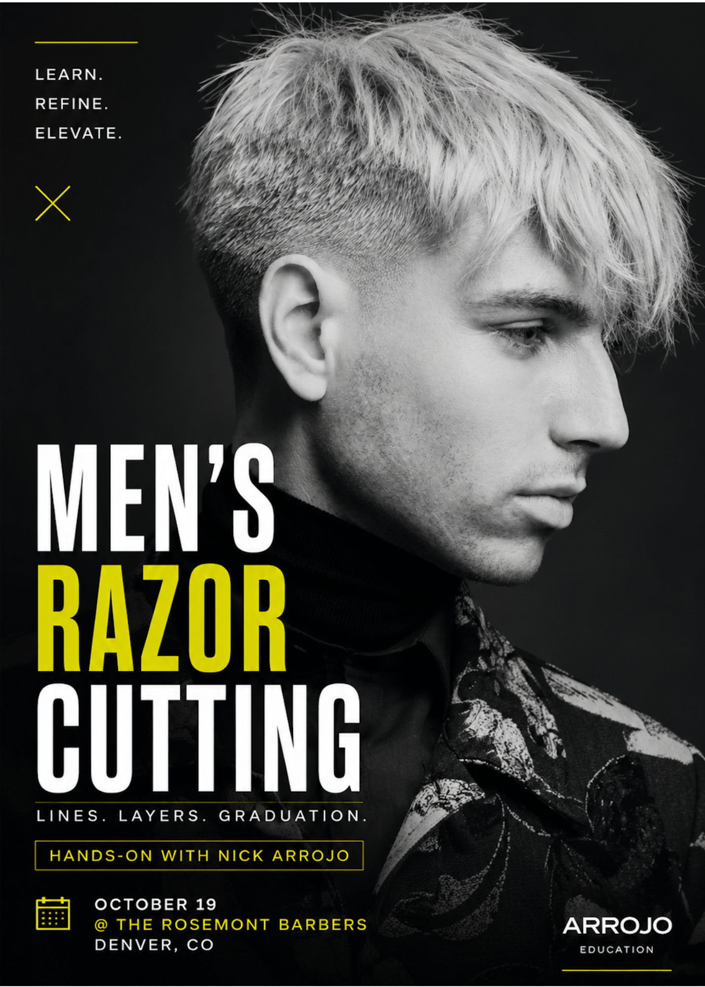 Men's Razor Cutting Class Denver: Nick Arrojo at The Rosemont Barbers