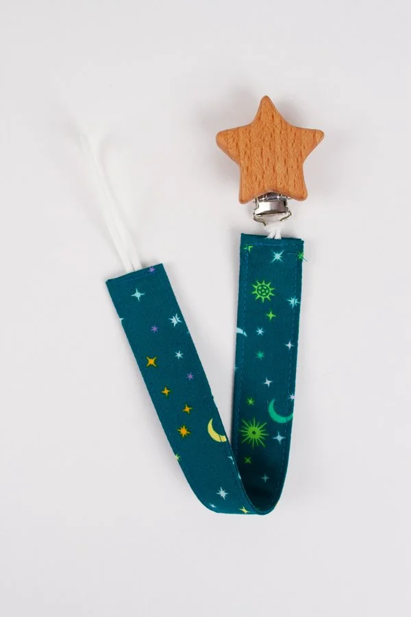 Night Sky Fabric Pacifier - Teal