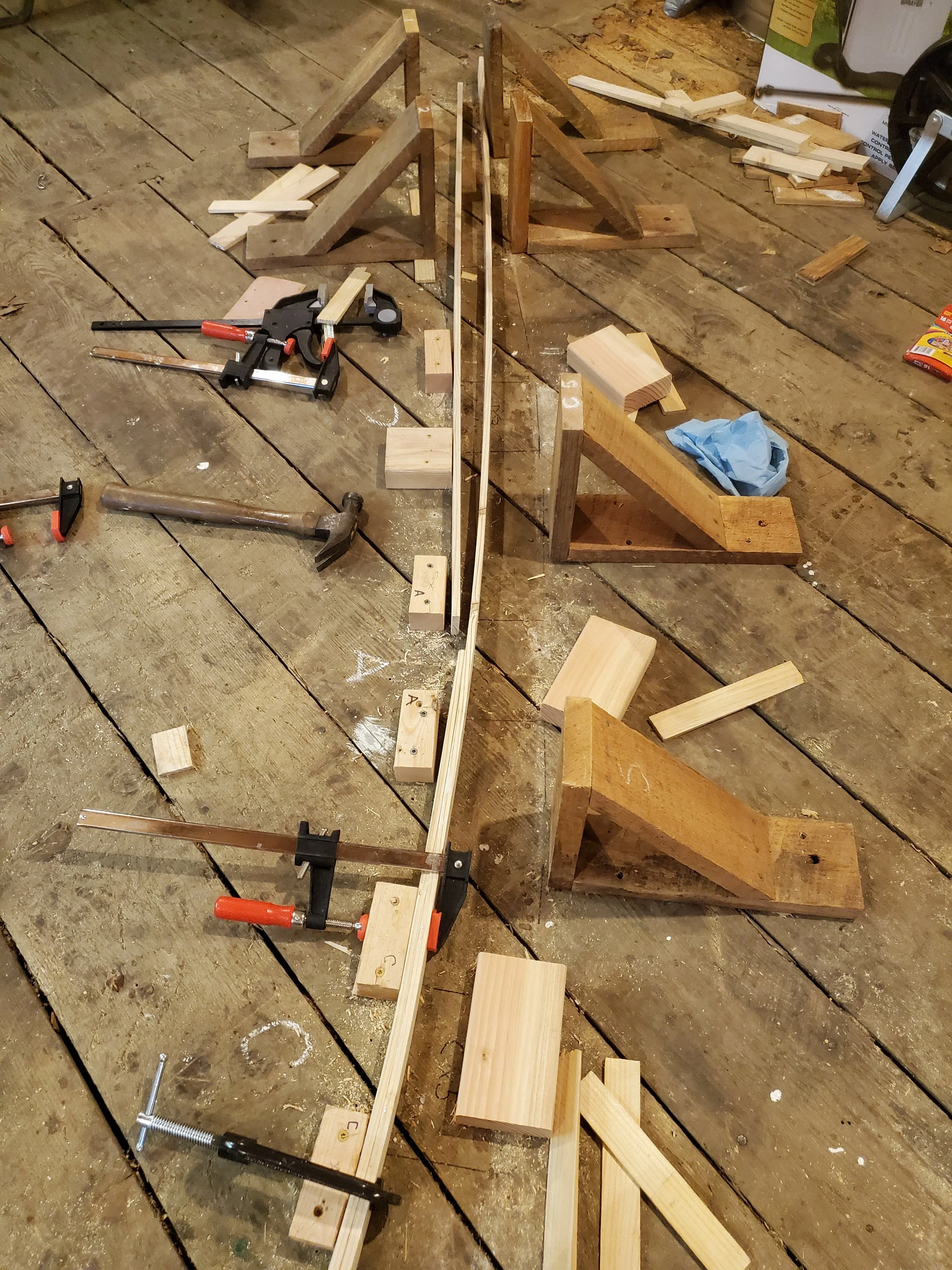 Clamping the first lamination piece