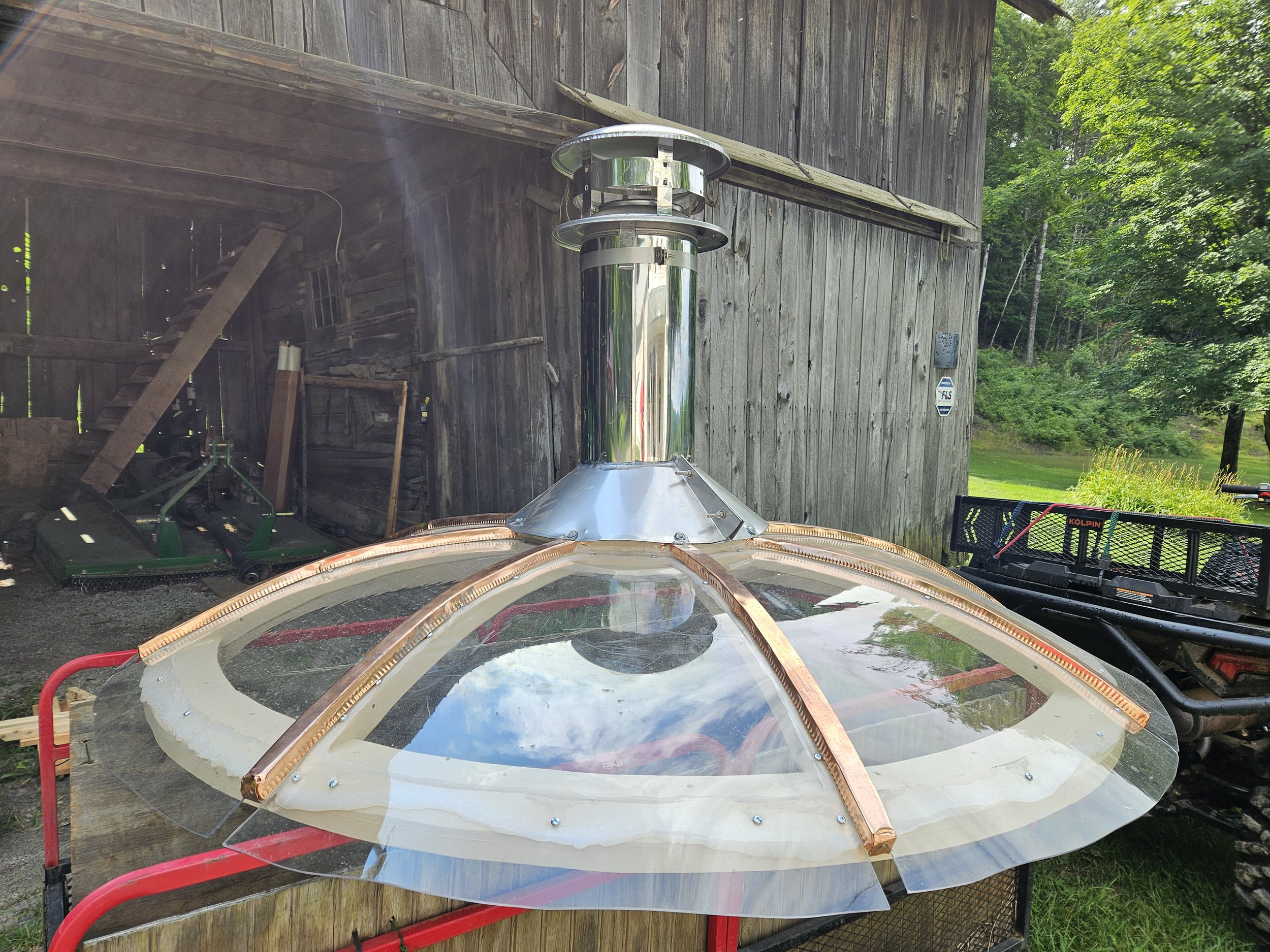 The finished skylight is ready to be installed