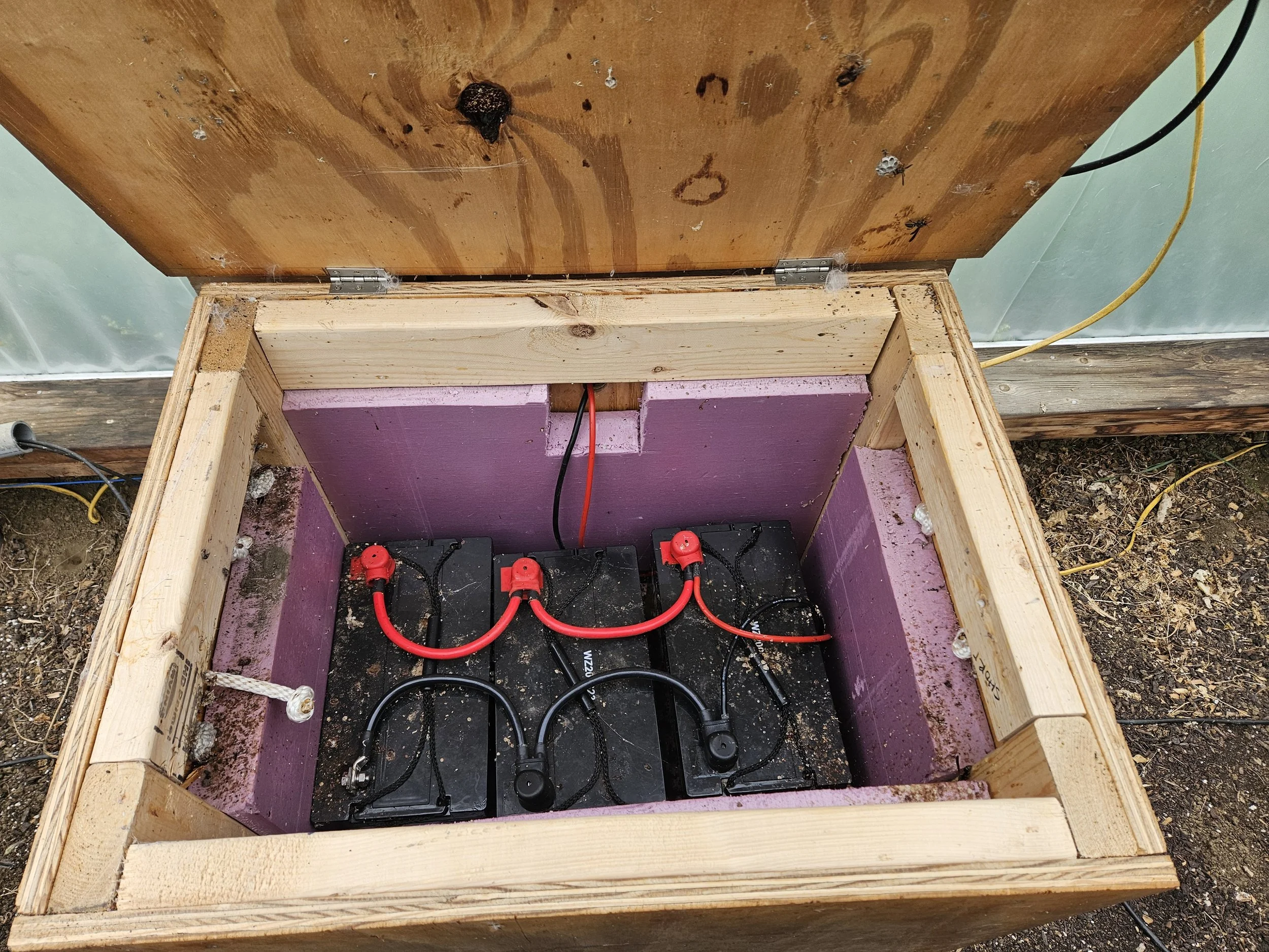 Battery bank in box