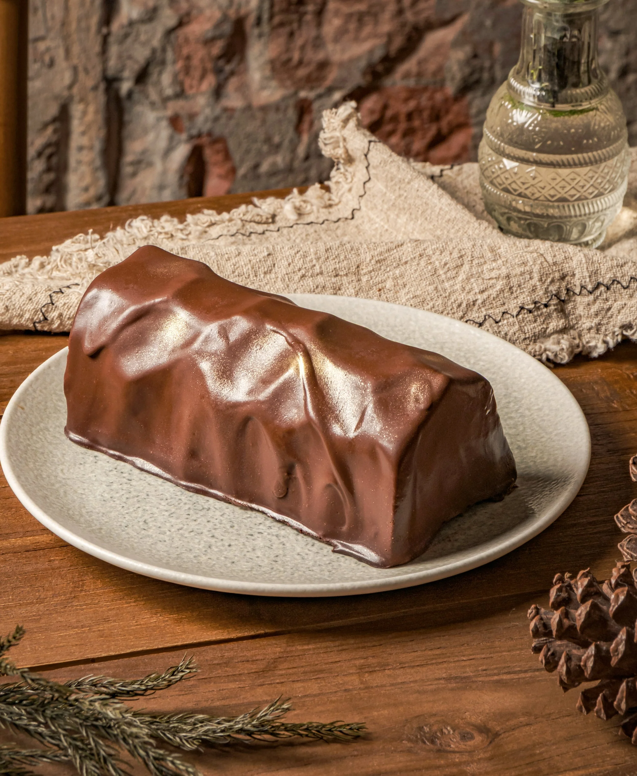 70% Dark Chocolate Mousse Logcake