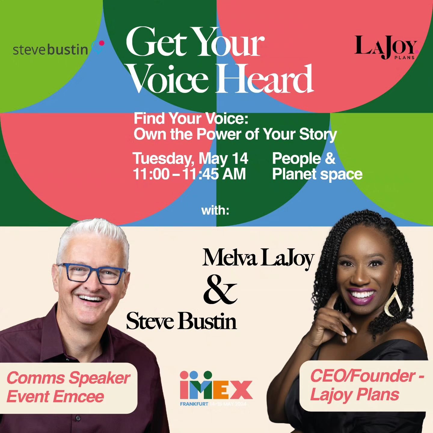 Own it!

Earlier today, I had an AMAZING virtual rehearsal with my new friend @steveinbrighton as we get ready to take the @imex_group stage in Frankfurt to discuss the power of storytelling and using your voice in your career.

I can't give too much