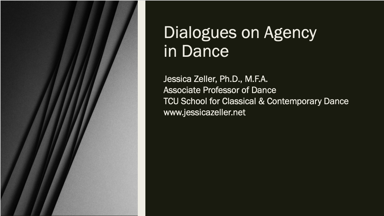 University of Wisconsin-Madison, Department of Dance. Presentation and discussion with undergraduate students and faculty. April 2021.