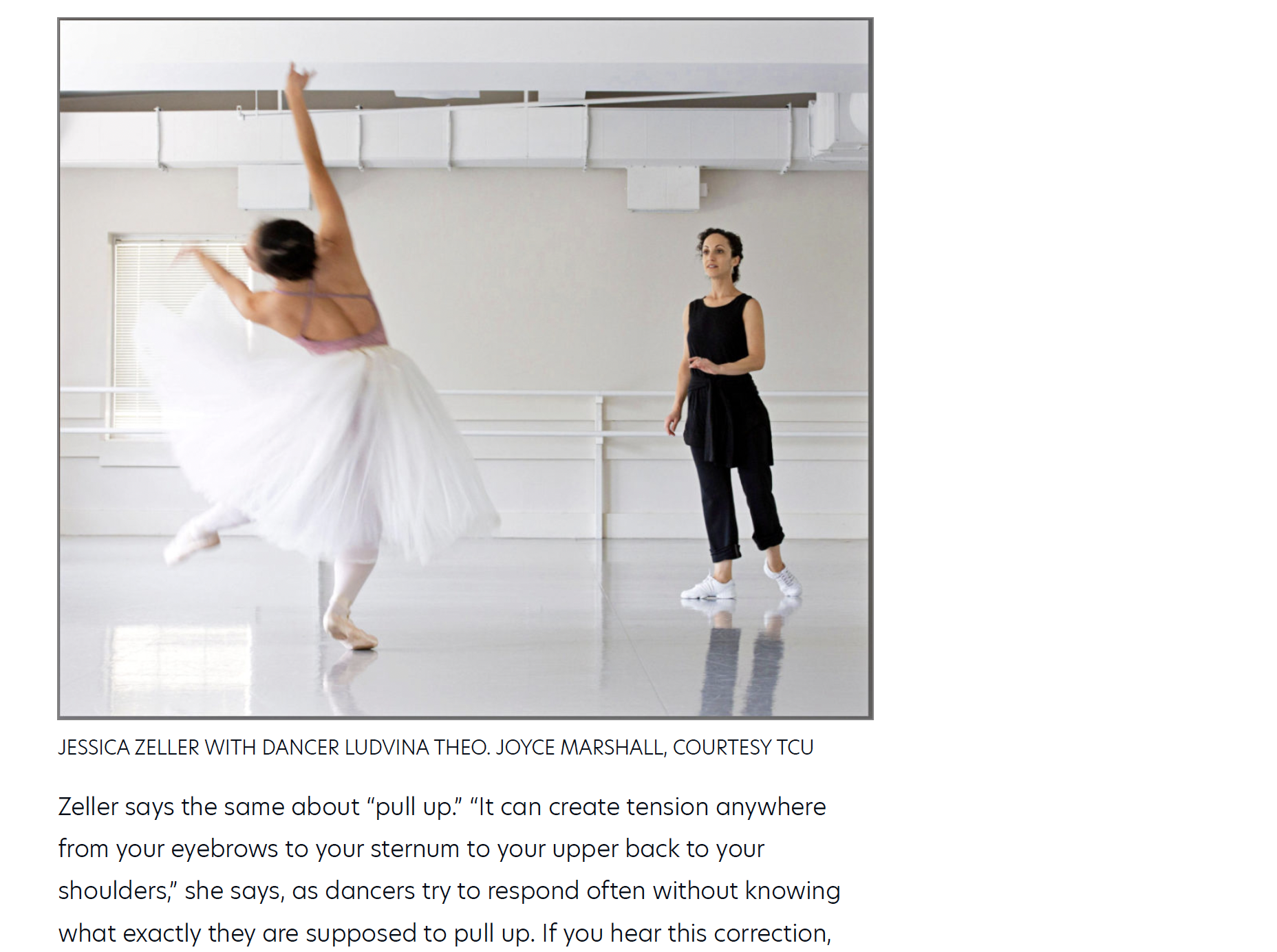Pointe Magazine. “It’s Time to Rethink These Common Corrections.” By Lauren Wingenroth. January 24, 2022.