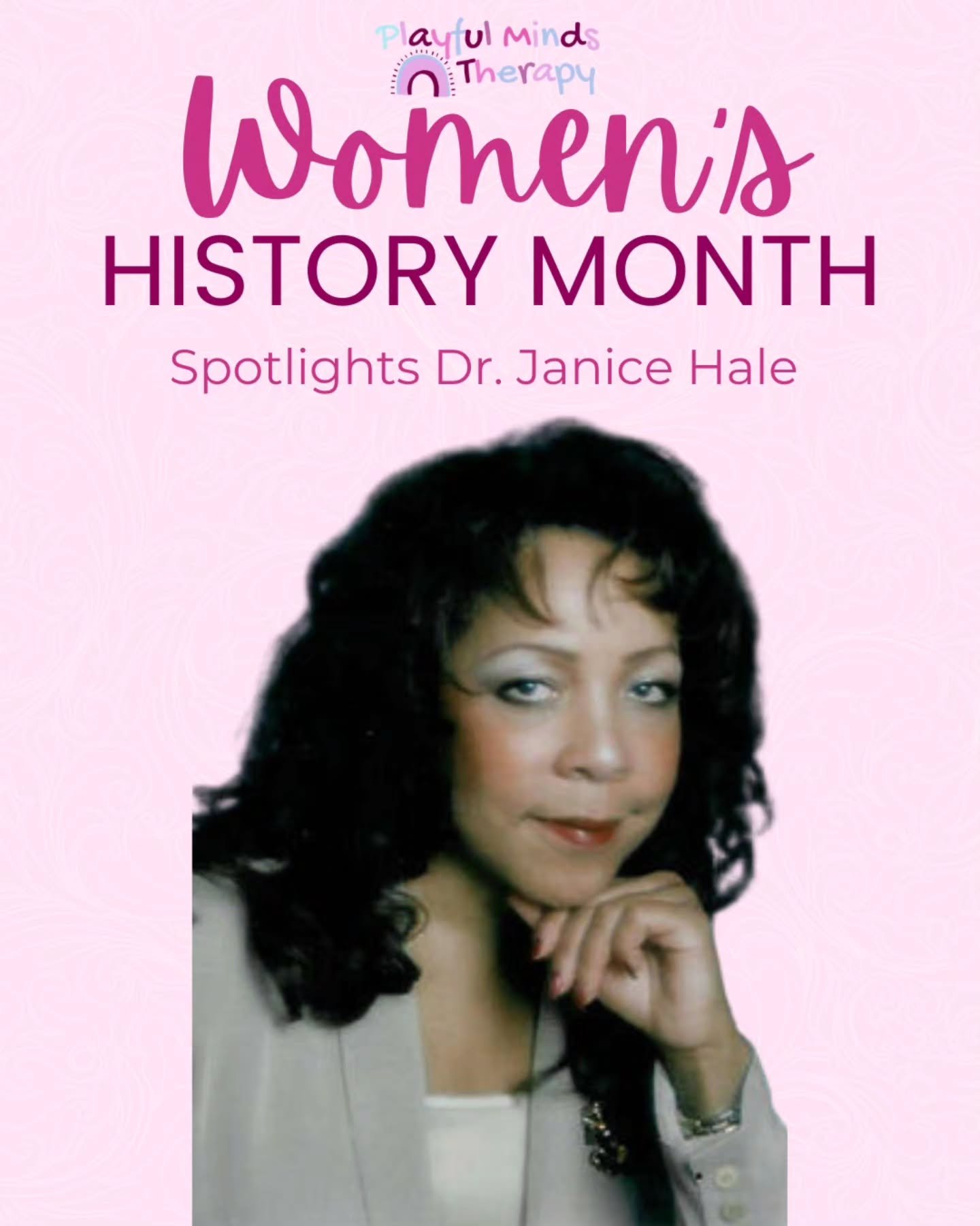 ​"We must know our culture in order to teach our children." &mdash; Dr. Janice Hale

As we start the month of March, we want to recognize Women's History Month. ​To kick things off, we are celebrating Dr. Janice Hale, a leading expert on th