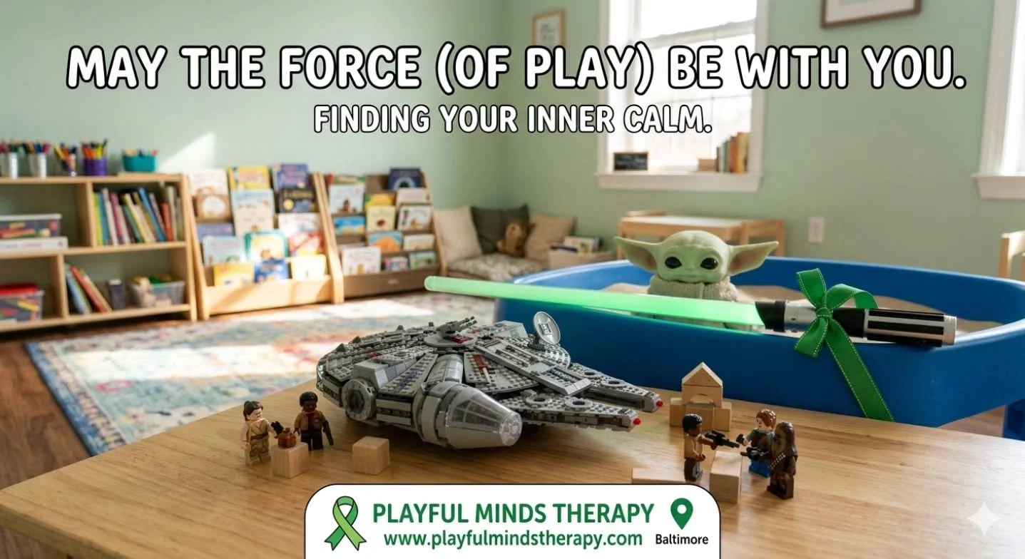 May the Force (of Play) Be With You! ⚔️✨

​Happy Star Wars Day! While we love a good galaxy far, far away, we know that for many children, the "battles" they face with big emotions like anxiety, frustration, or fear are happening right here
