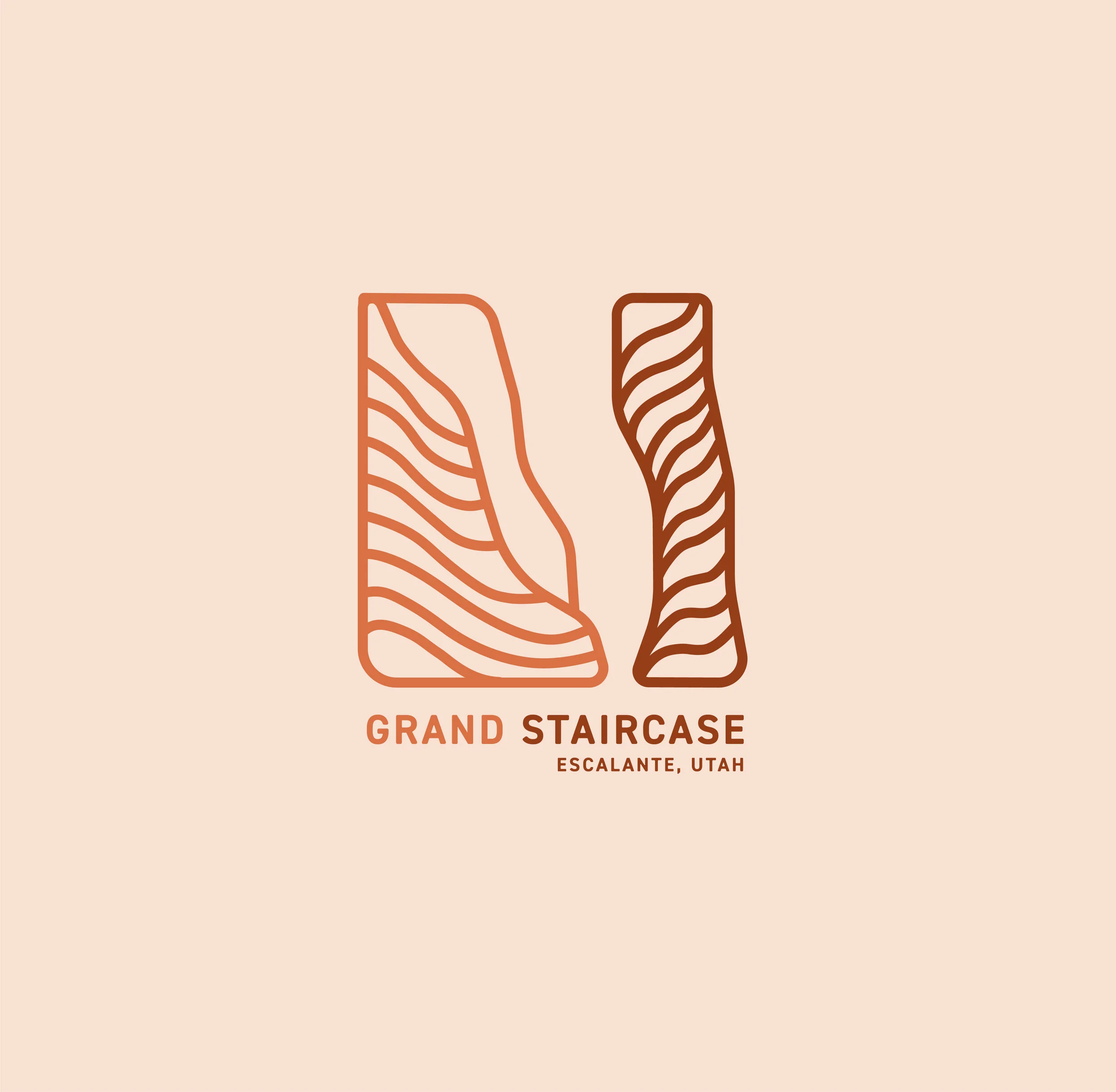Logo design for a conceptual rebrand of the Grand Staircase National Monument in Utah.