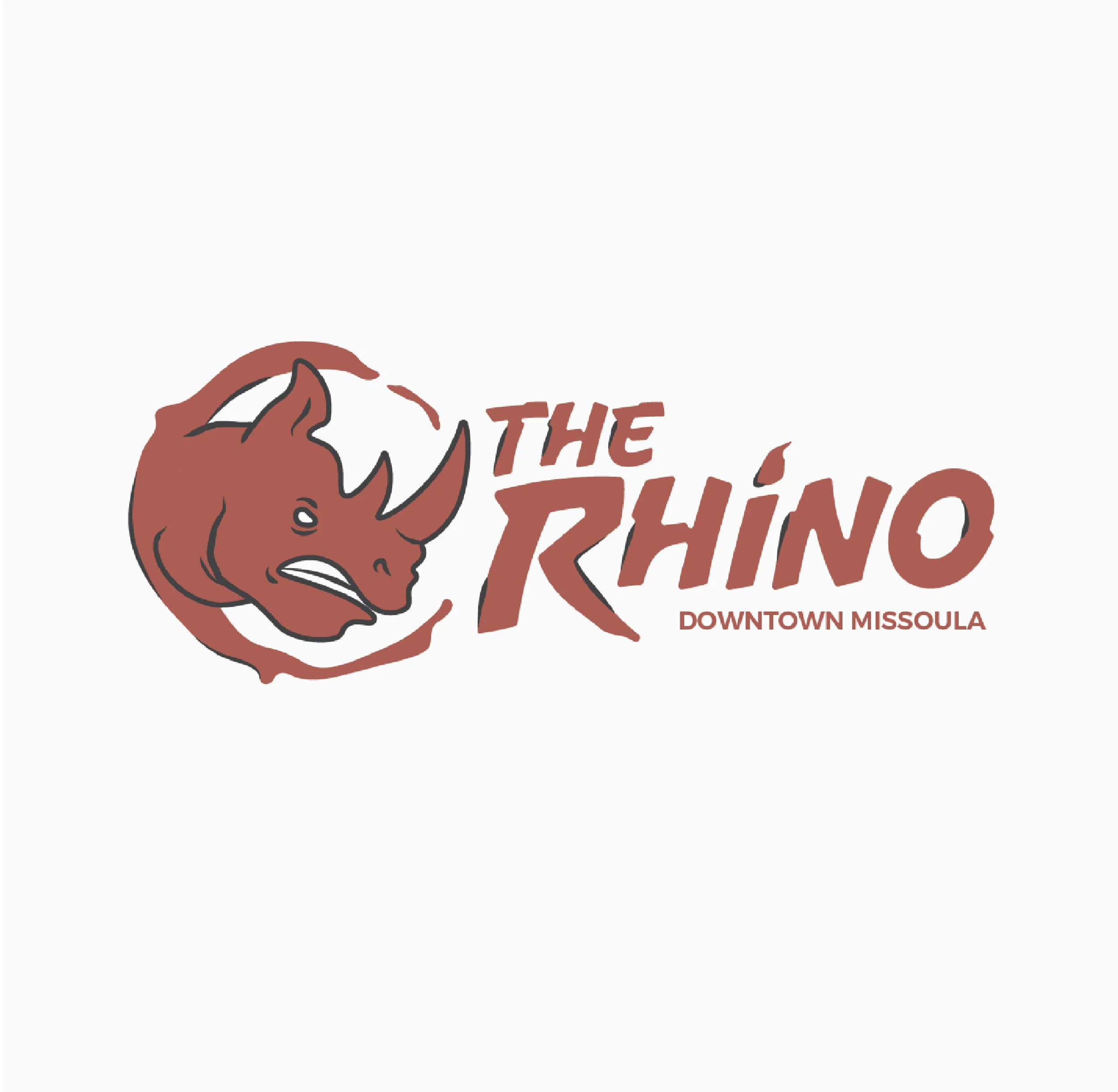 Logo design for a conceptual rebrand of the Rhinoceros bar in Missoula, Montana.