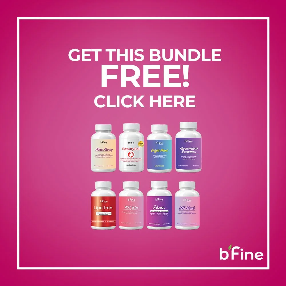 Want wellness supplements for free? click here to get this offer.
Buy 1 NutriVeda Collection and get a b'Fine Wellness bundle free with purchase!

#NutriVeda #OctoberSpecials #BreastCancerAwareness #WellnessJourney
  #PatientCareMatters #vitamins #he