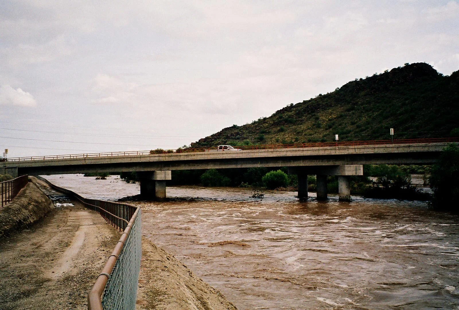 Santa Cruz River during flood season