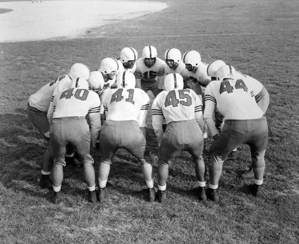 Football huddle