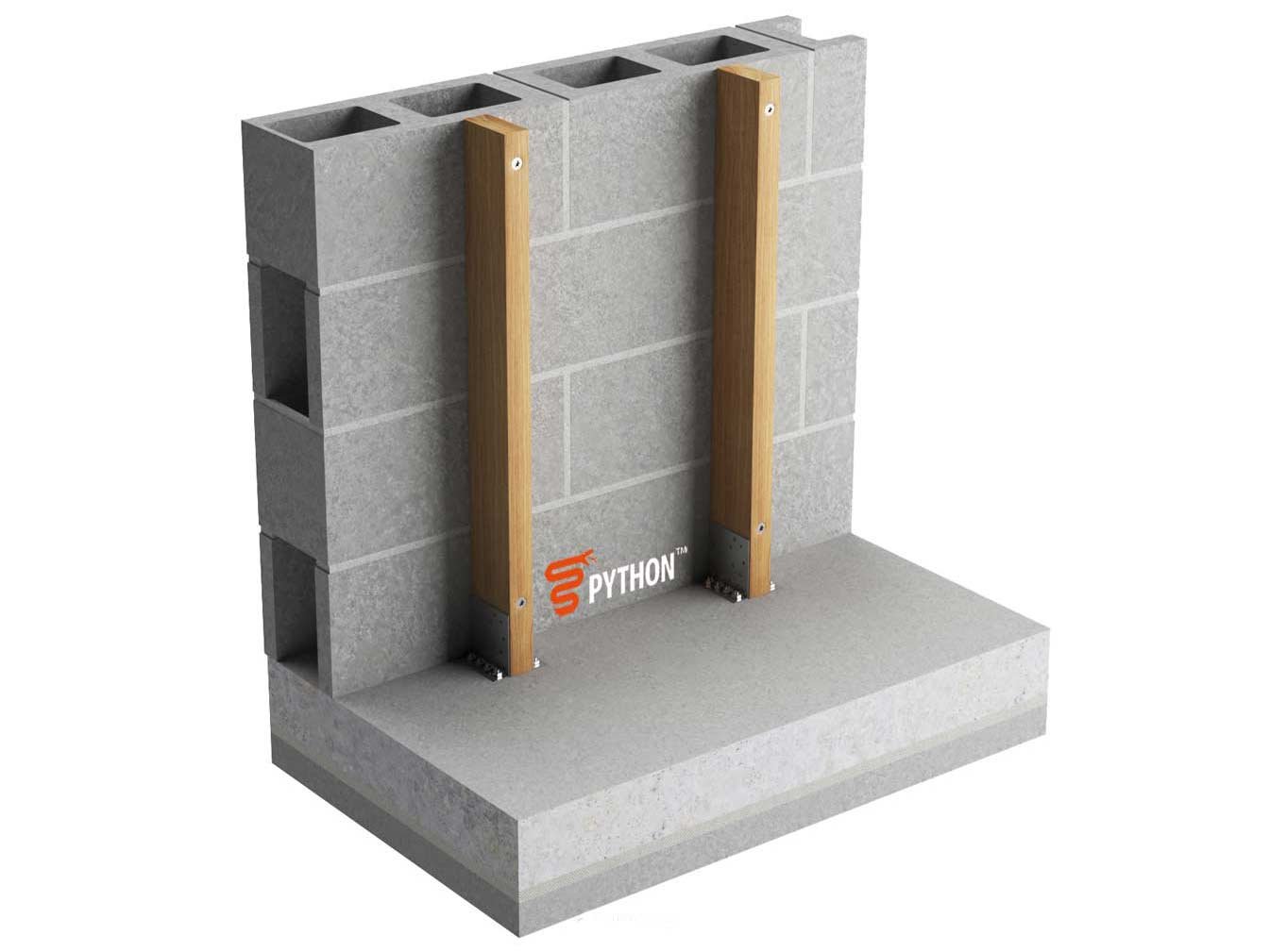 PYTHON MT - Strong-back connection to concrete block masonry
