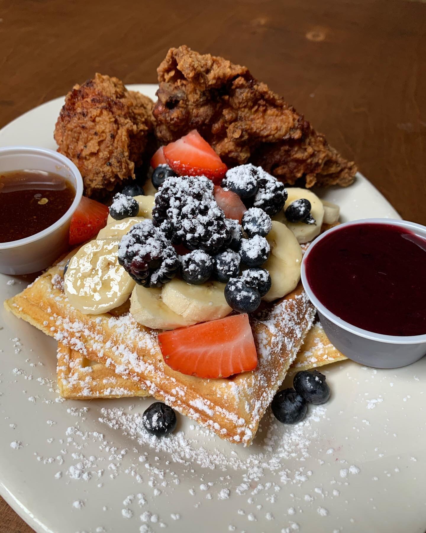 Happy SUNDAY-FUNDAY!!! Brunch day 2 out of 3 today!!!! That&rsquo;s right! We are serving brunch again tomorrow (Monday) for the holiday! 

We open at 11AM today for brunch, come enjoy some Fried Chicken &amp; Cornbread Waffles. 

#brunchsohard #nycb
