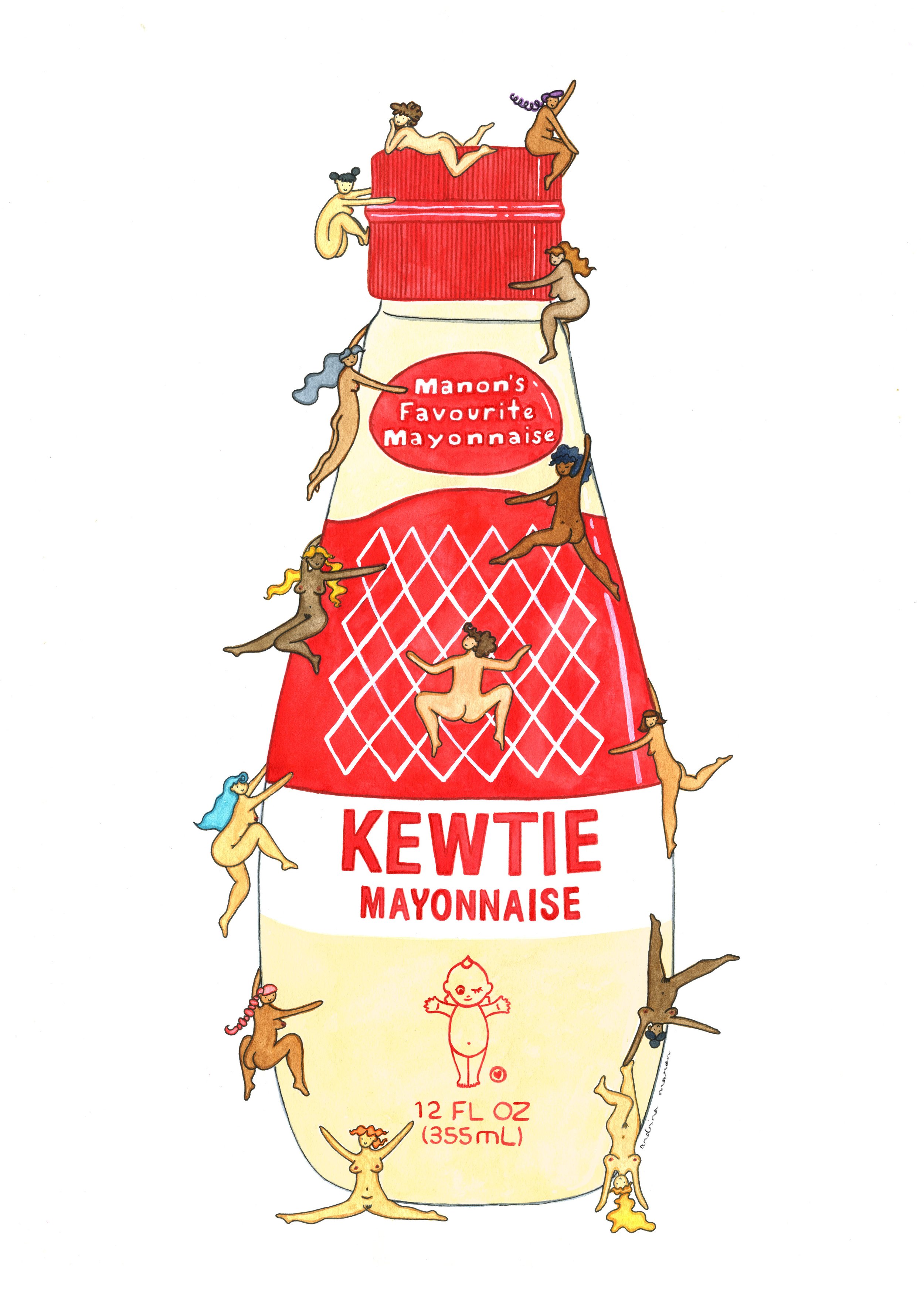 'Kewpie Kewties', 29.7x42cm, watercolour on French coldpress cotton paper