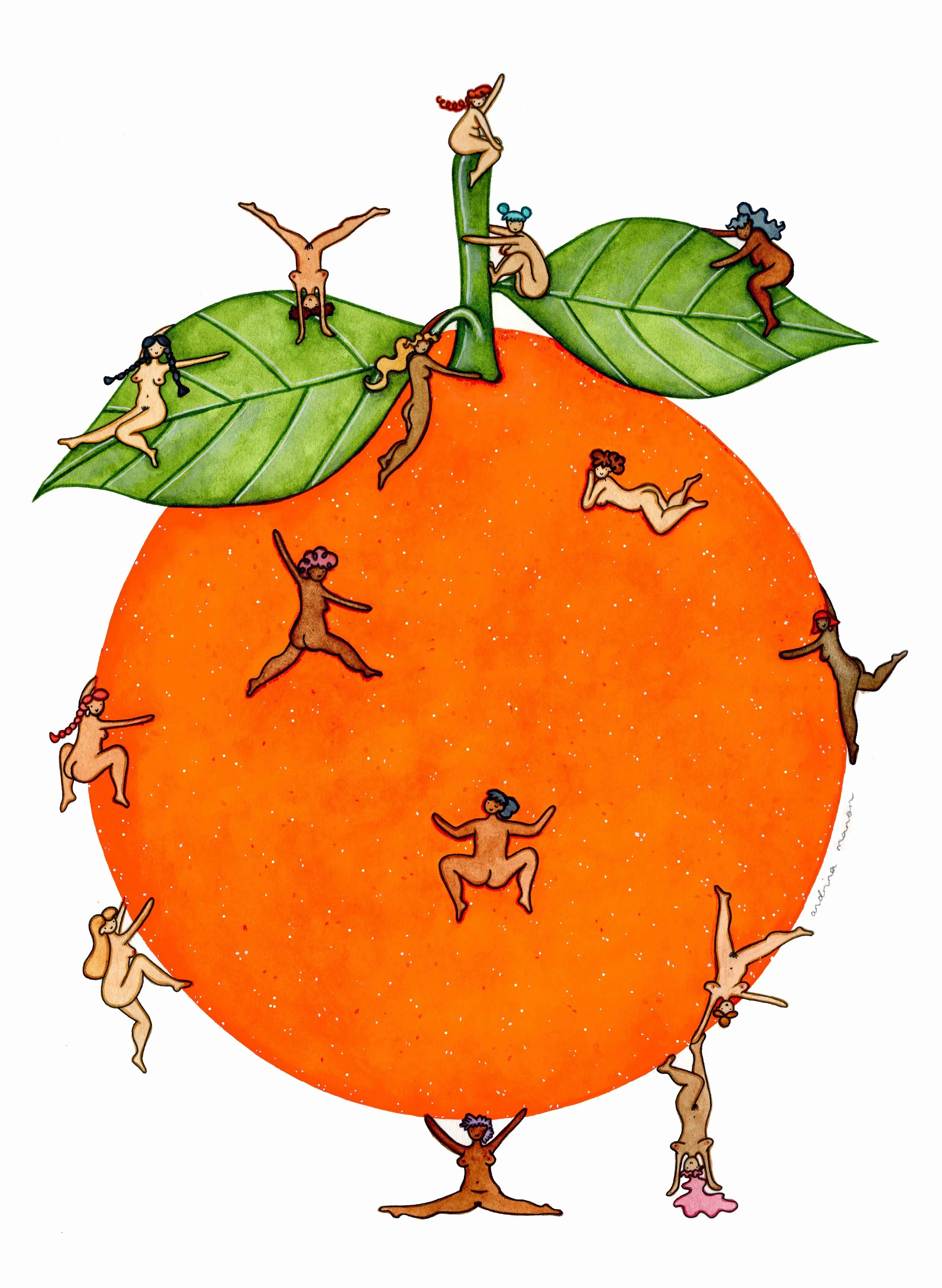 The Giant Orange Art Print