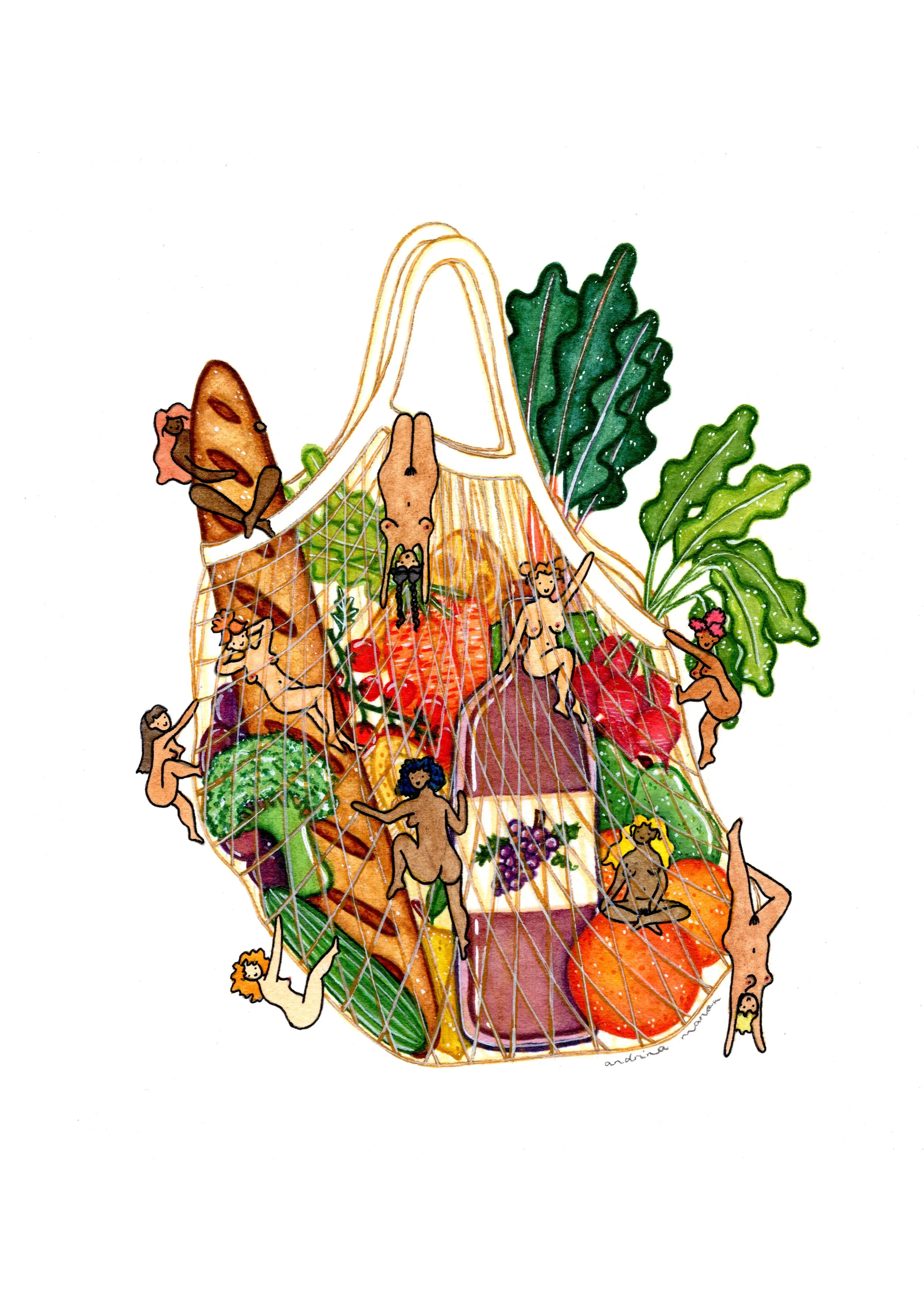 String Bag Art Print