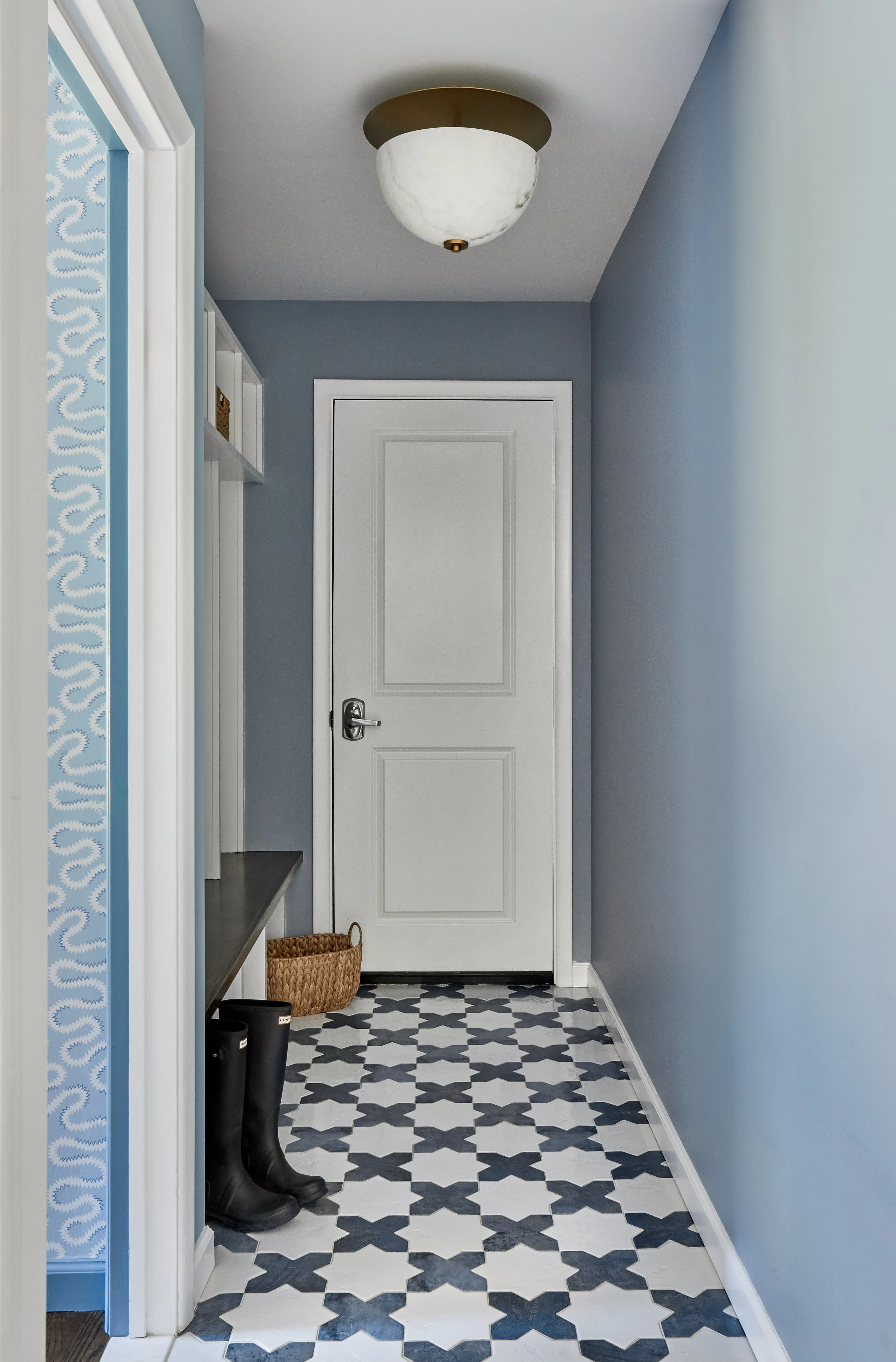 mudroom-light-blue-walls-dome-pendant-light.jpg