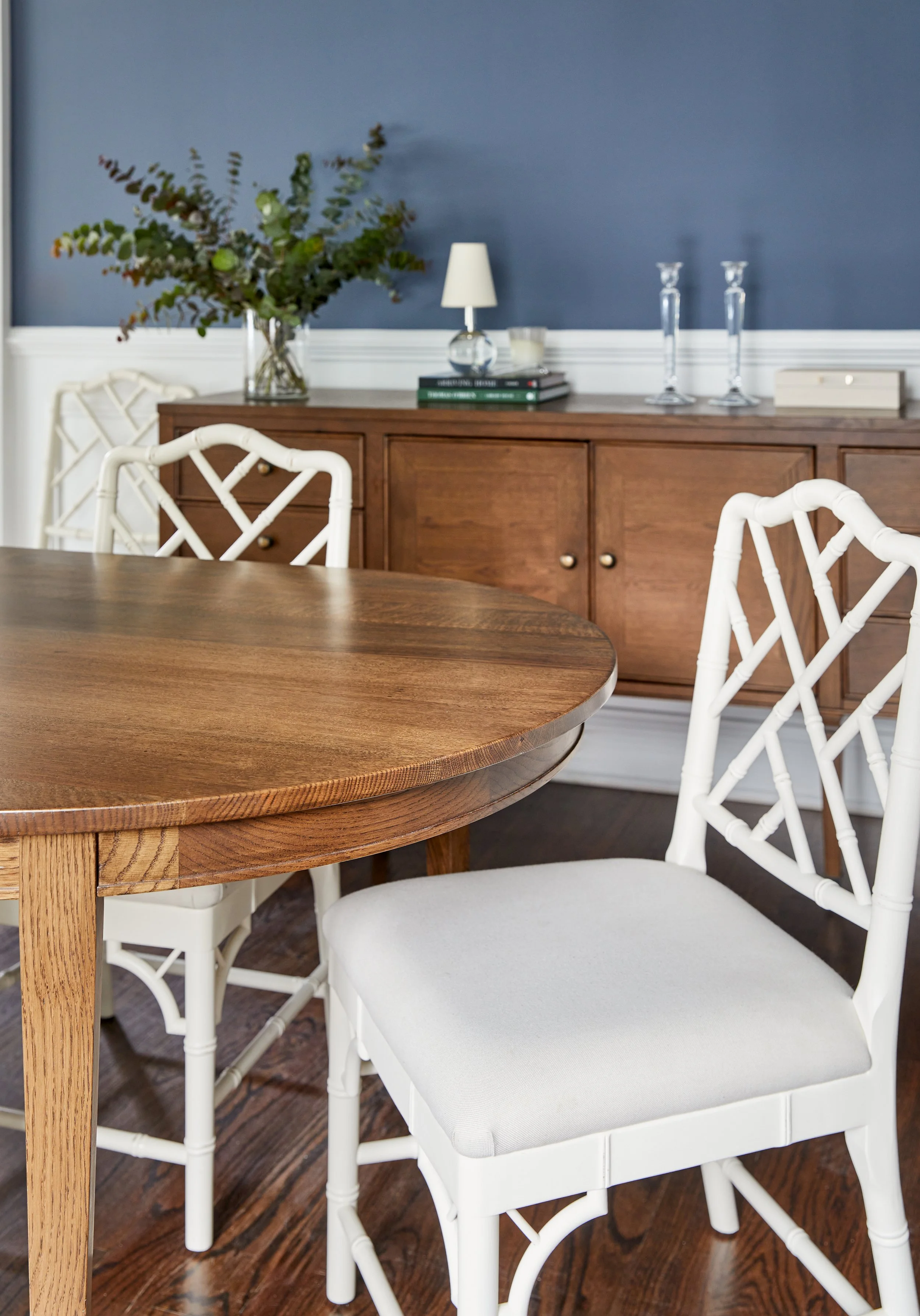 navy-dining-room-round-table-bamboo-chairs-nj.jpg