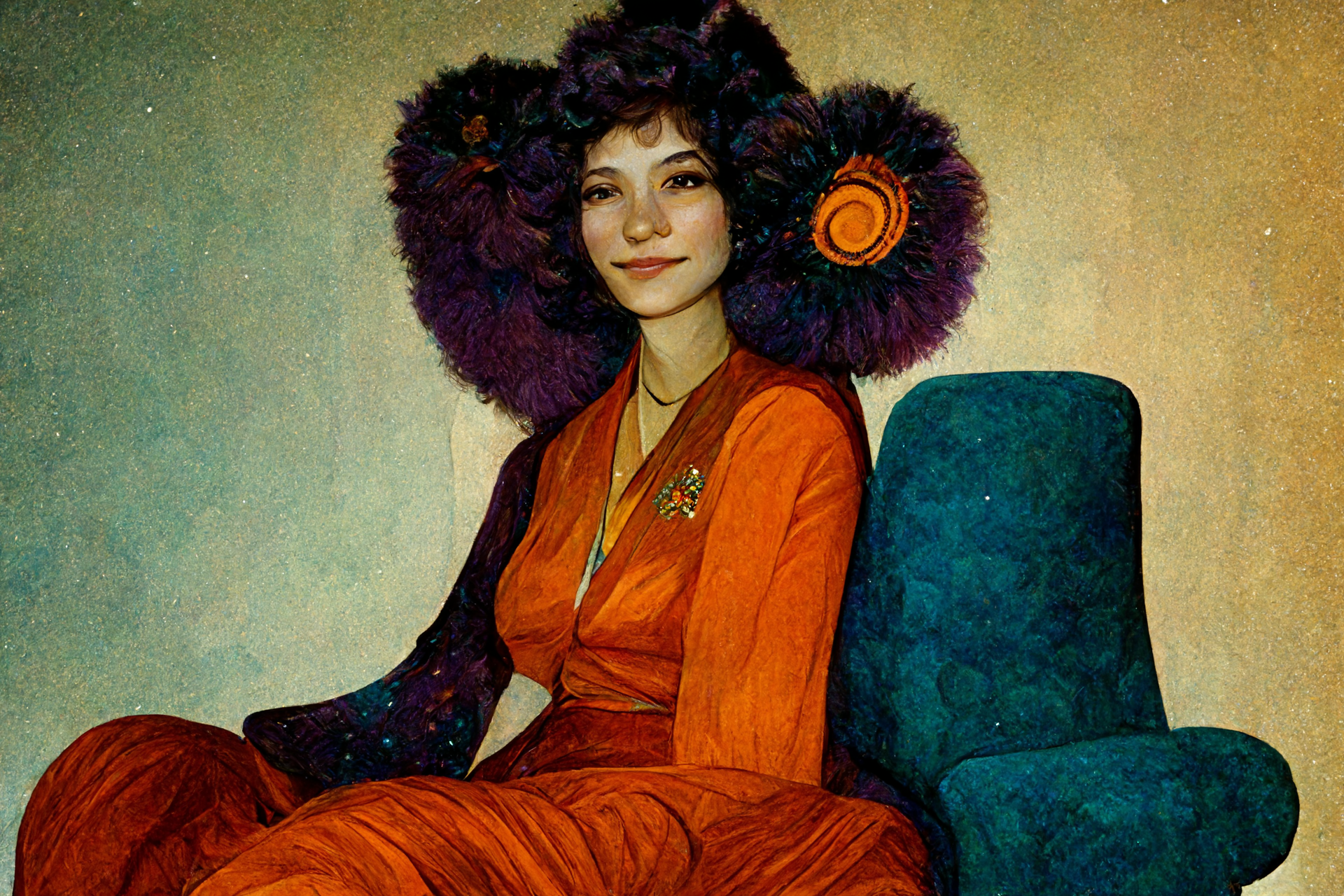 Cheeky_a_full_length_portrait_of_a_woman_sitting_on_a_furry_cha_1a4acb6f-8728-40a4-8325-7604e77c1789.png