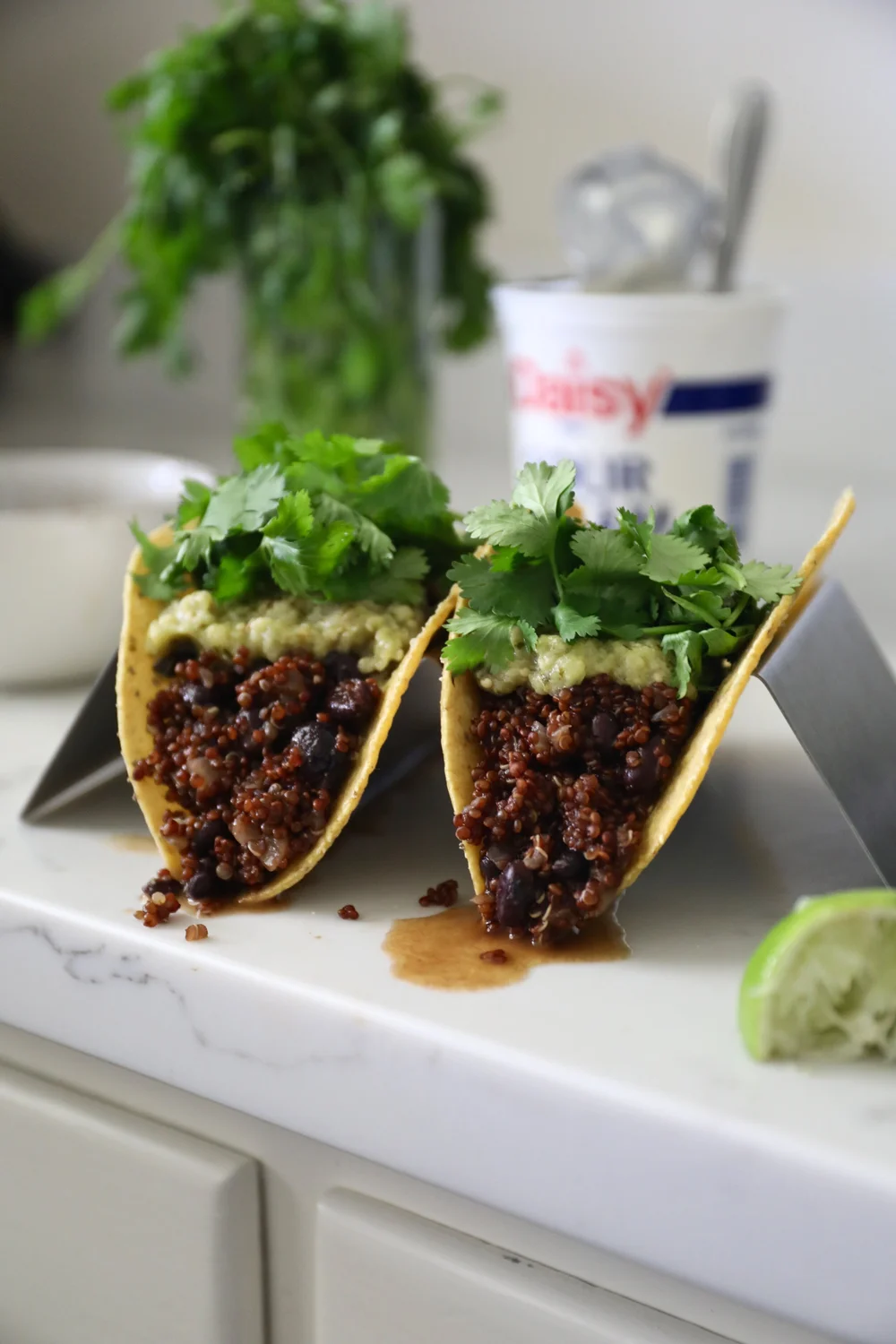 Spicy Quinoa Black Bean Tacos Kasim Hardaway