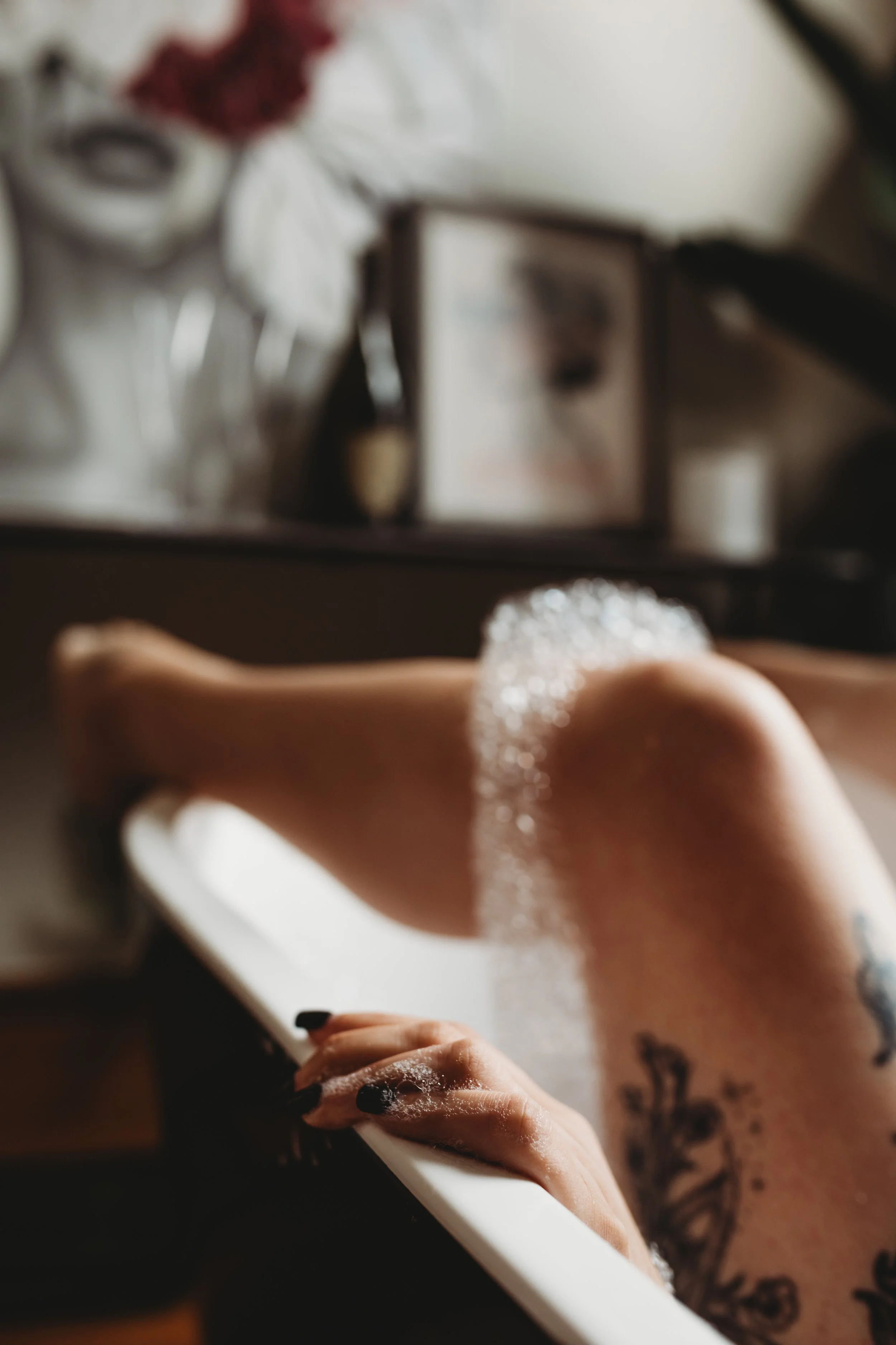 seductive woman in tub healing self love