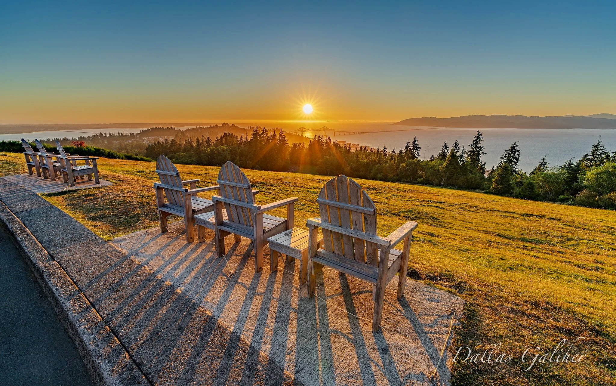 Astoria column sunset