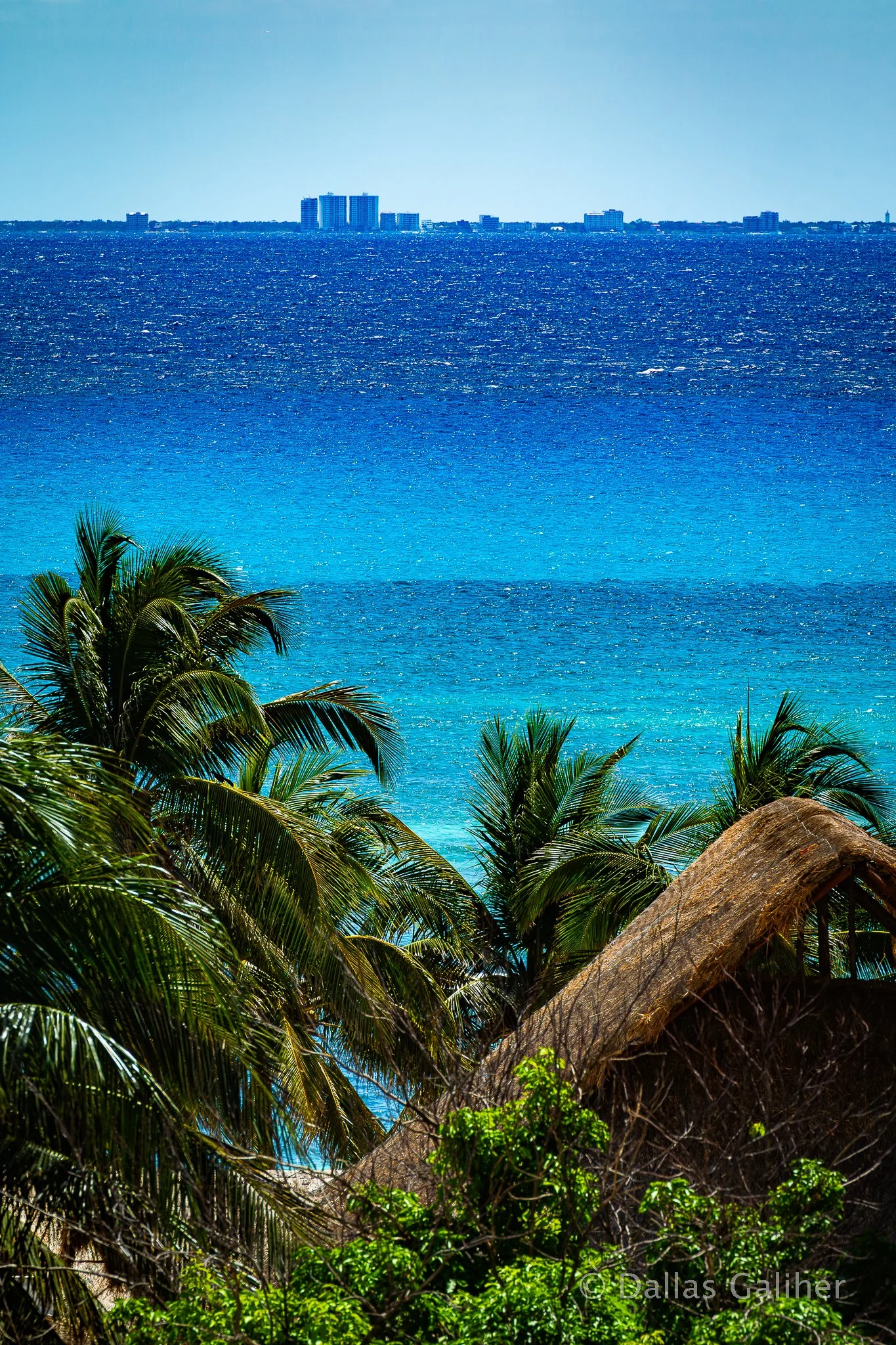 Cozumel view from Playa del Carmen MX.