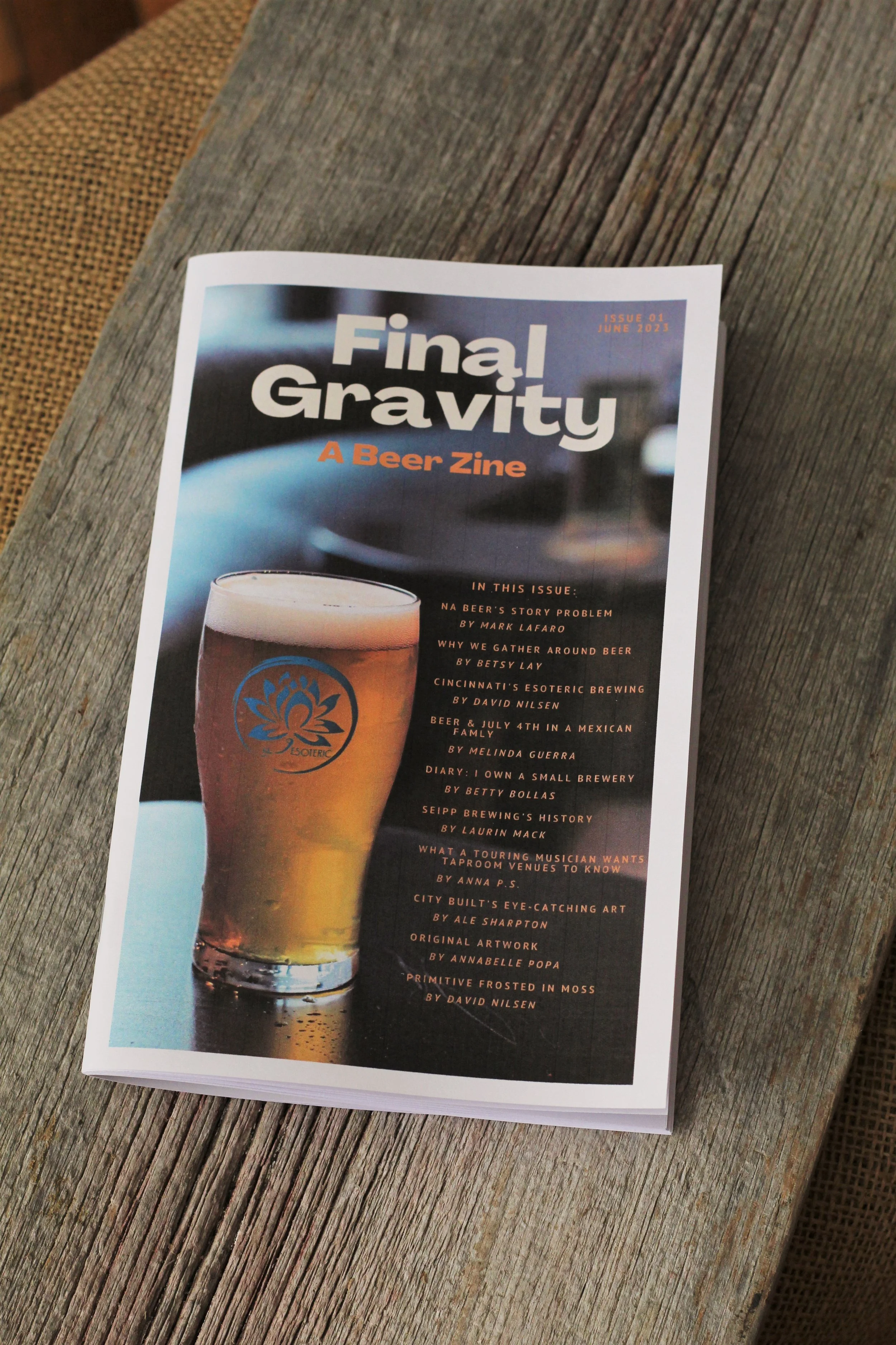 Final Gravity Beer Zine Issue 1 — Bean to Barstool
