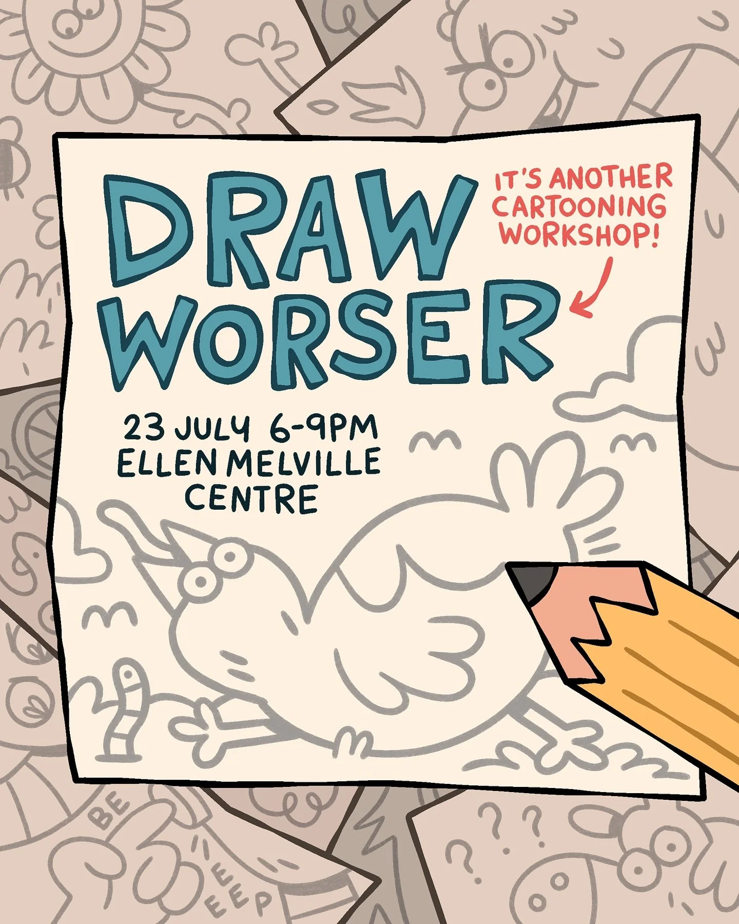 IT&rsquo;S BACK BABY - Your chance to learn from an expert cartoonist just how you can draw ✨worser✨ Tāmaki Makaurau artist @joshprobably will be running this rodeo, and we want you there partner 🤠
 
✏️There will be drawing games.
✏️There will be ca