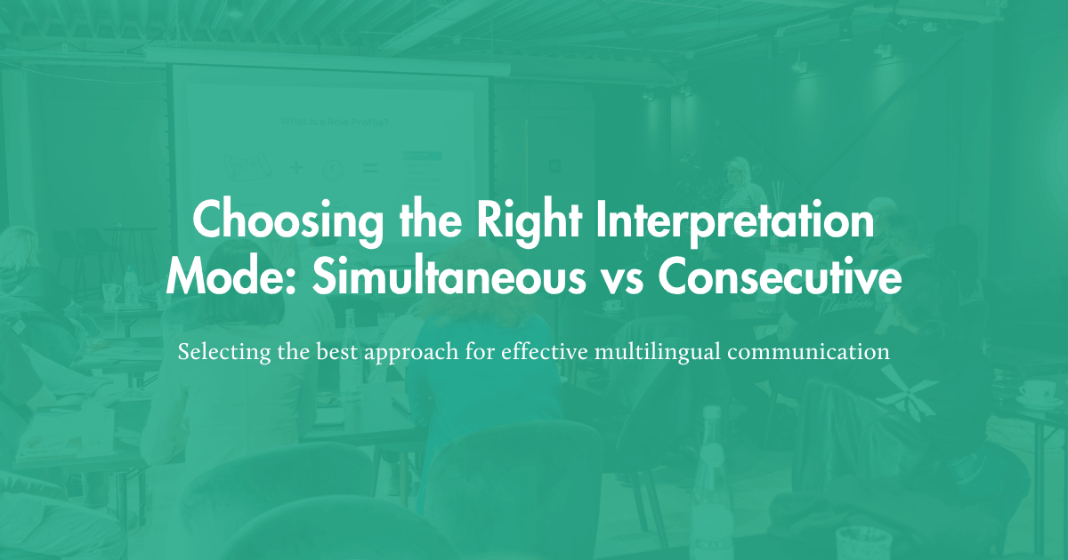 Comparison of simultaneous and consecutive interpretation in a business meeting