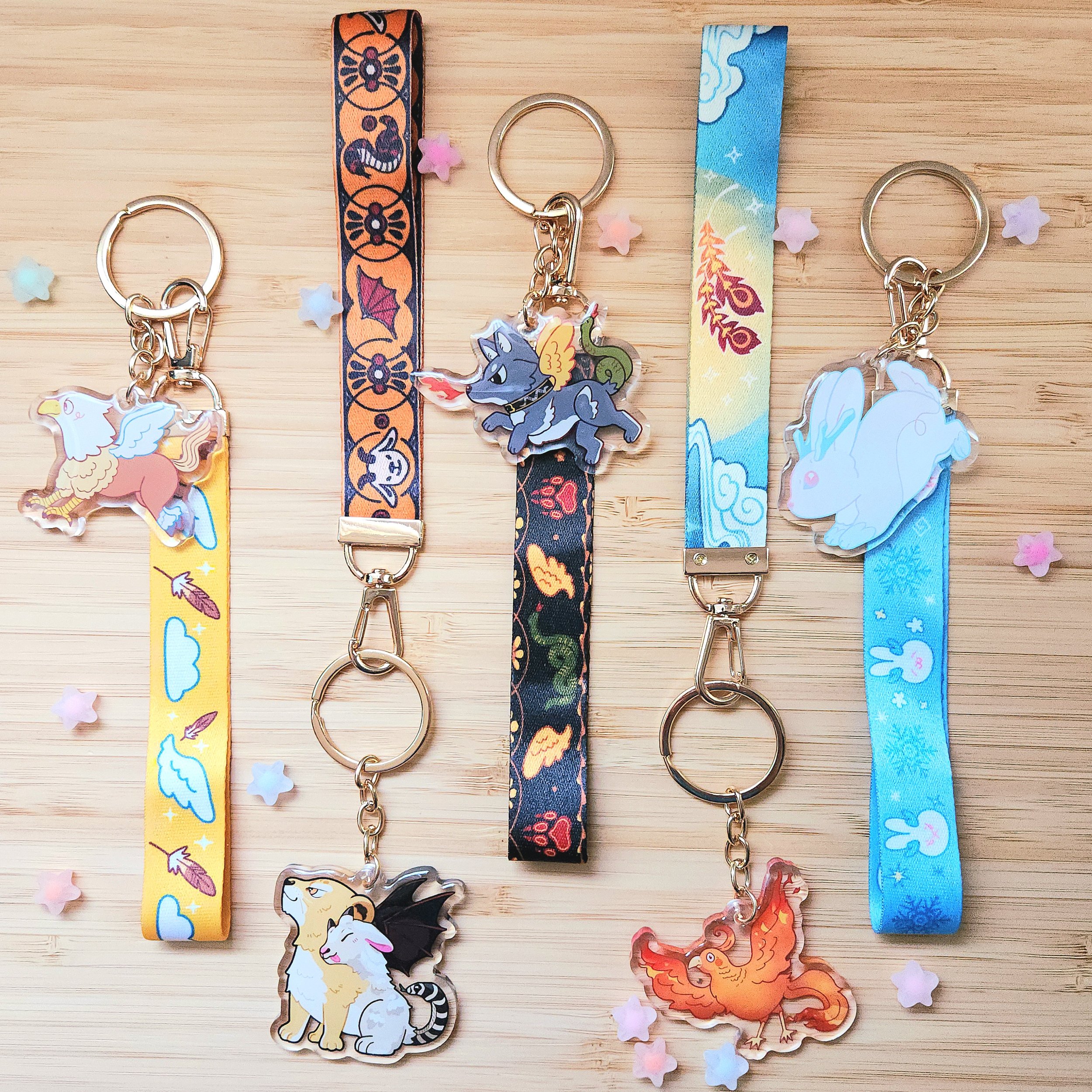 Mythical Buddies Lanyard Keychain