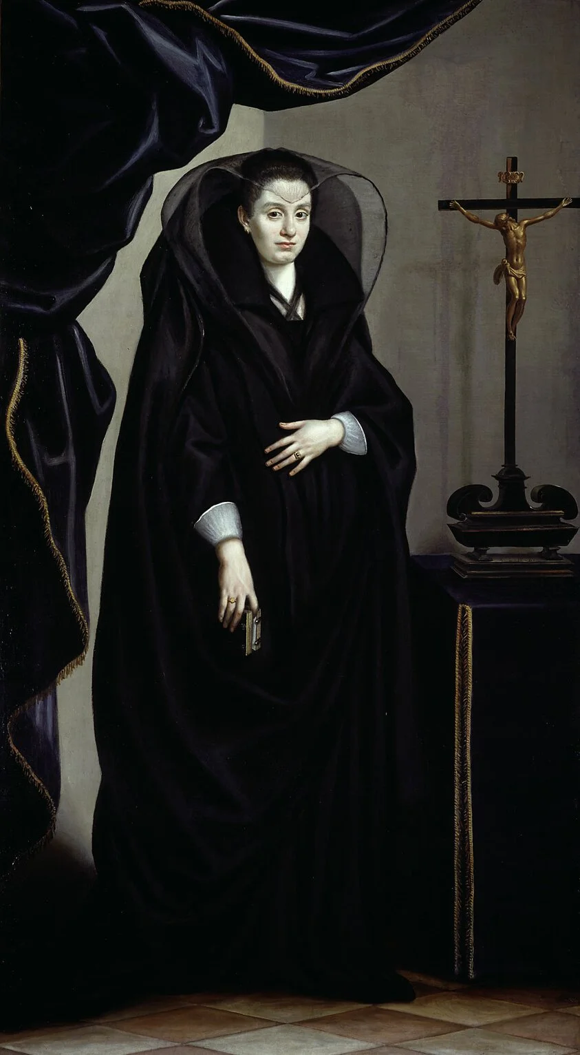 ART INSTITUTE CHICAGO Jacopo da Empoli (b. 1551) "Portrait of a Noblewoman Dressed in Mourning" c. 1600 Oil on canvas | 87 x 48 1/4 inches