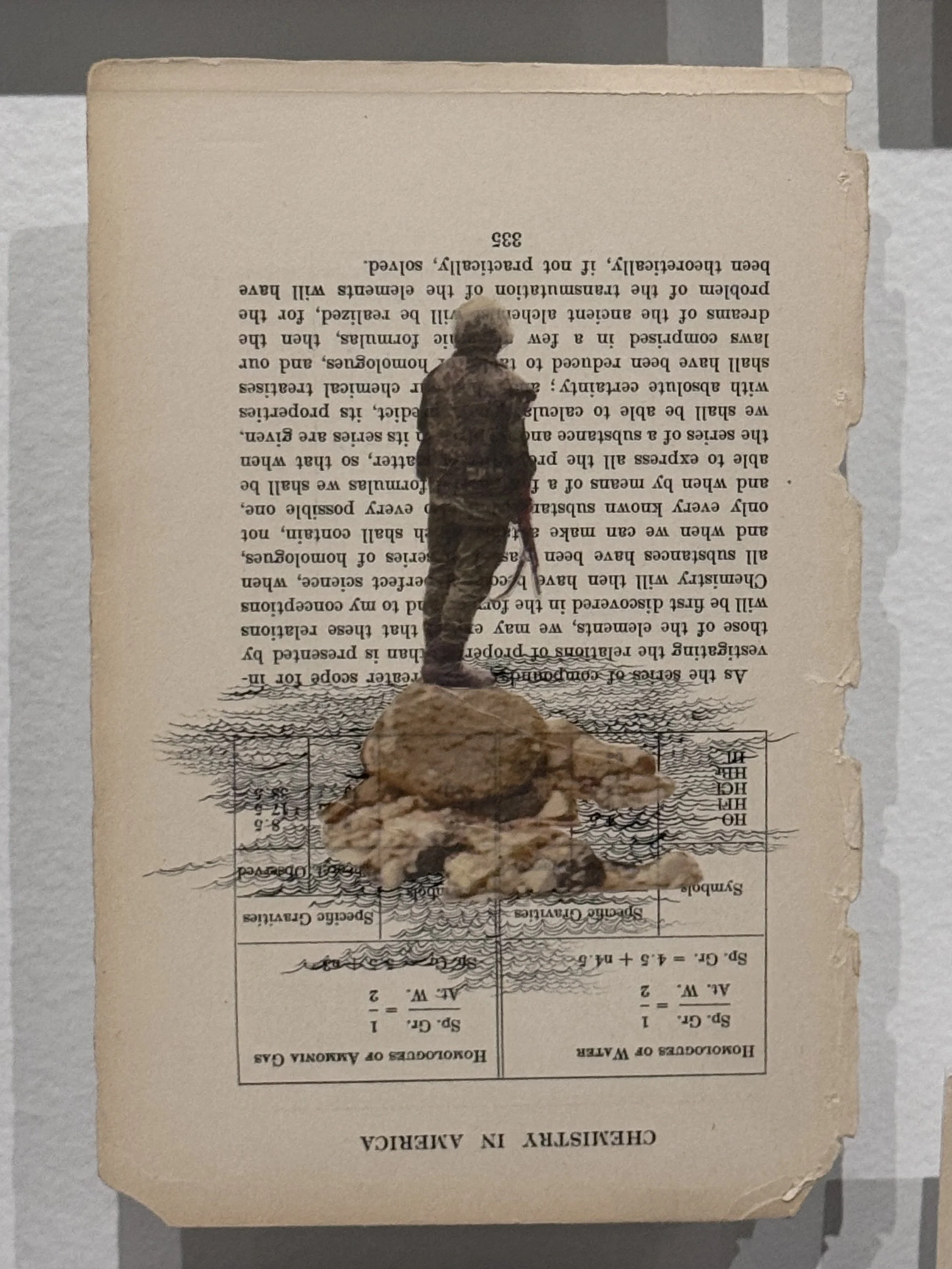 MUSEUM OF CONTEMPORARY ART CHICAGO Firelei Báez "Man Without a Country (aka anthropophagist wading in the Artibonite River)" 2014 | Gouache, ink, and chine-collé on deaccessioned book pages |
106 1/4 × 252 inches