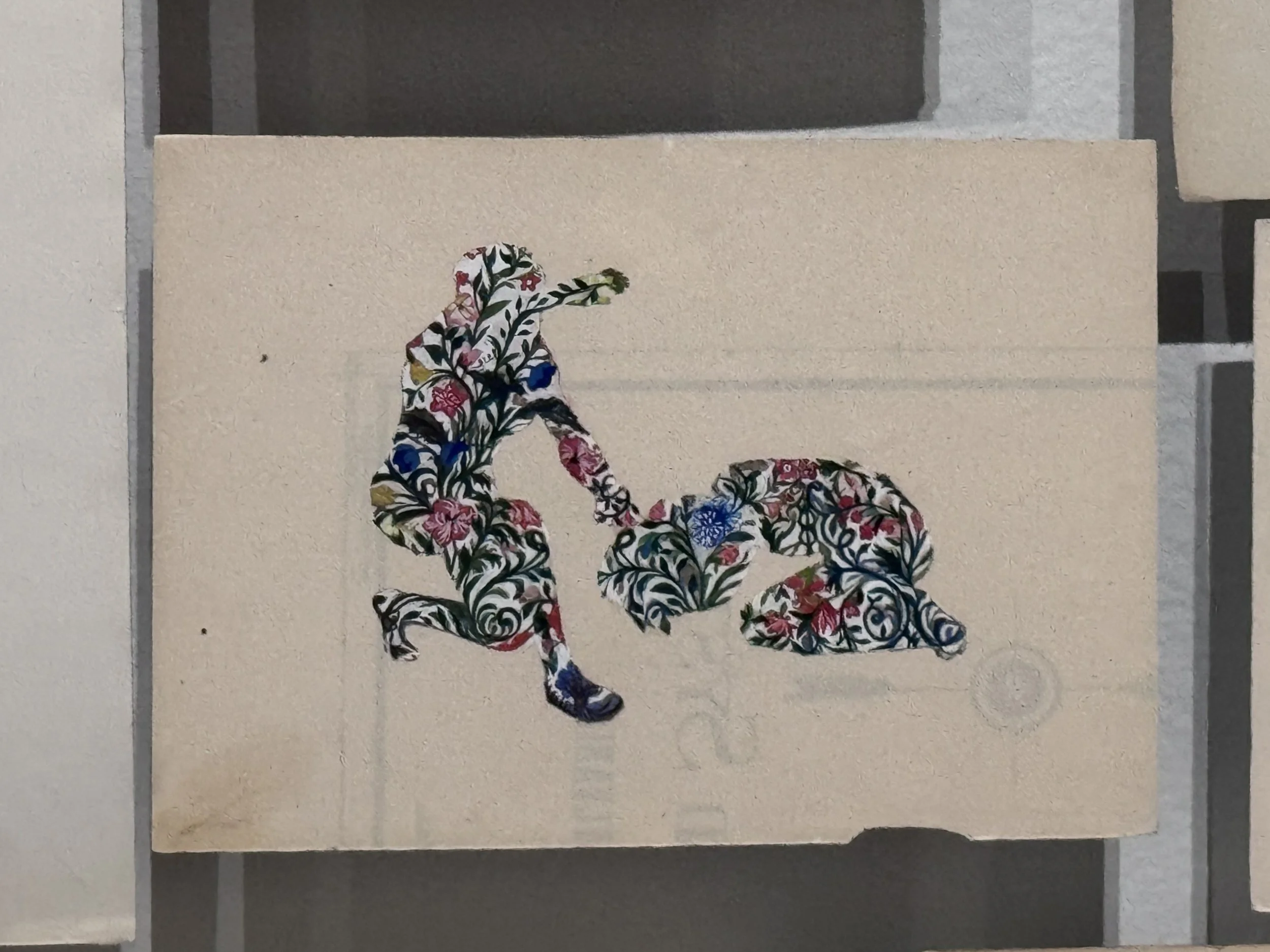 MUSEUM OF CONTEMPORARY ART CHICAGO Firelei Báez "Man Without a Country (aka anthropophagist wading in the Artibonite River)" 2014 | Gouache, ink, and chine-collé on deaccessioned book pages |
106 1/4 × 252 inches