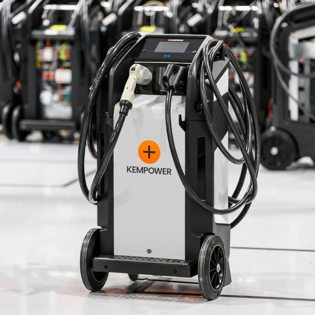 Kempower Movable Charger.  It’s fast charging anywhere you need it. The Kempower movable EV charger is suitable for electric cars, commercial electric vehicles, electric trucks, lorries, vans, buses, and off-road vehicles.